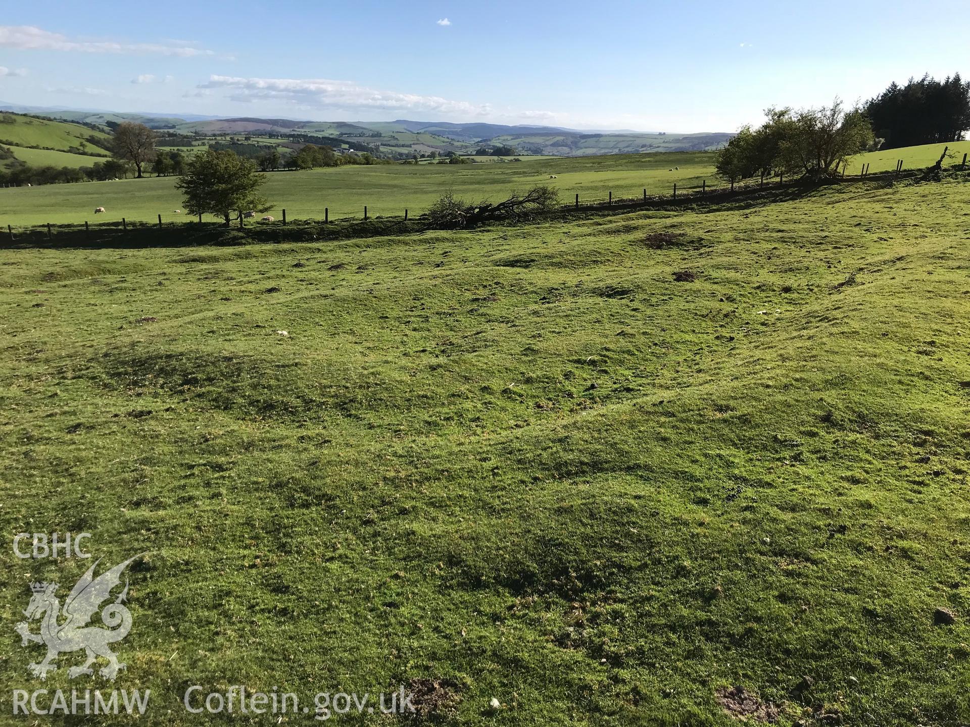 Colour photo showing deserted rural settlement at Fron Top, Llanbister, taken by Paul R. Davis, 13th May 2018.