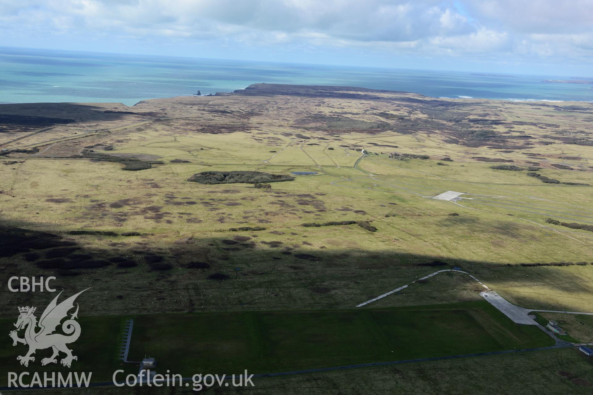 Trevallen Downs Tank Range. Baseline aerial reconnaissance survey for the CHERISH Project. ? Crown: CHERISH PROJECT 2018. Produced with EU funds through the Ireland Wales Co-operation Programme 2014-2020. All material made freely available through the Open Government Licence.