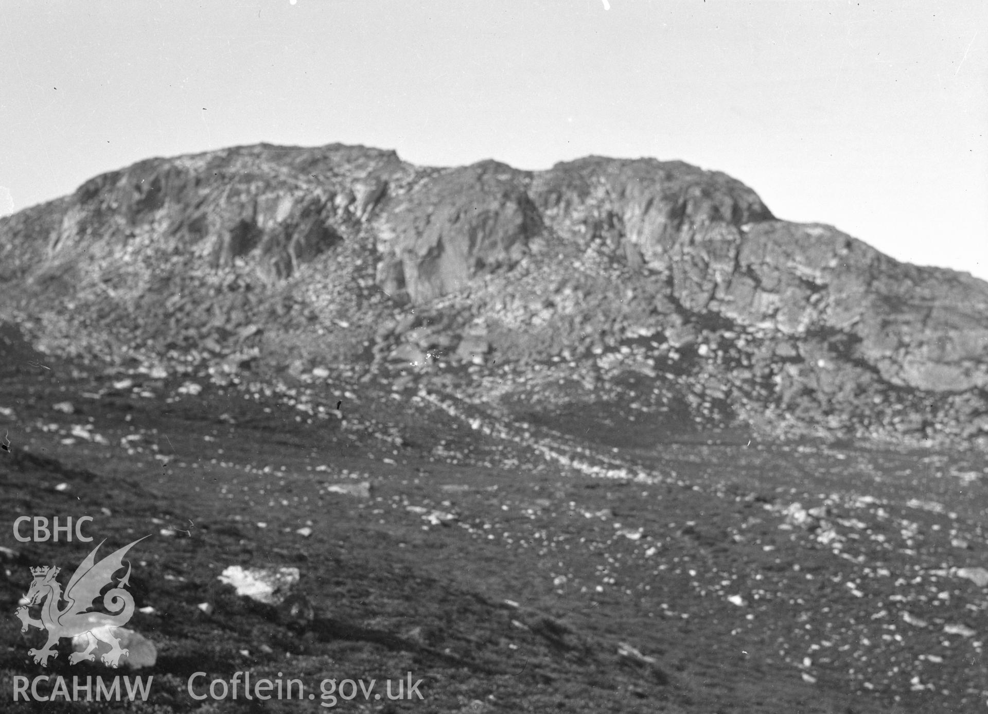 Digital copy of a 1930 nitrate negative showing Caer y Twr.