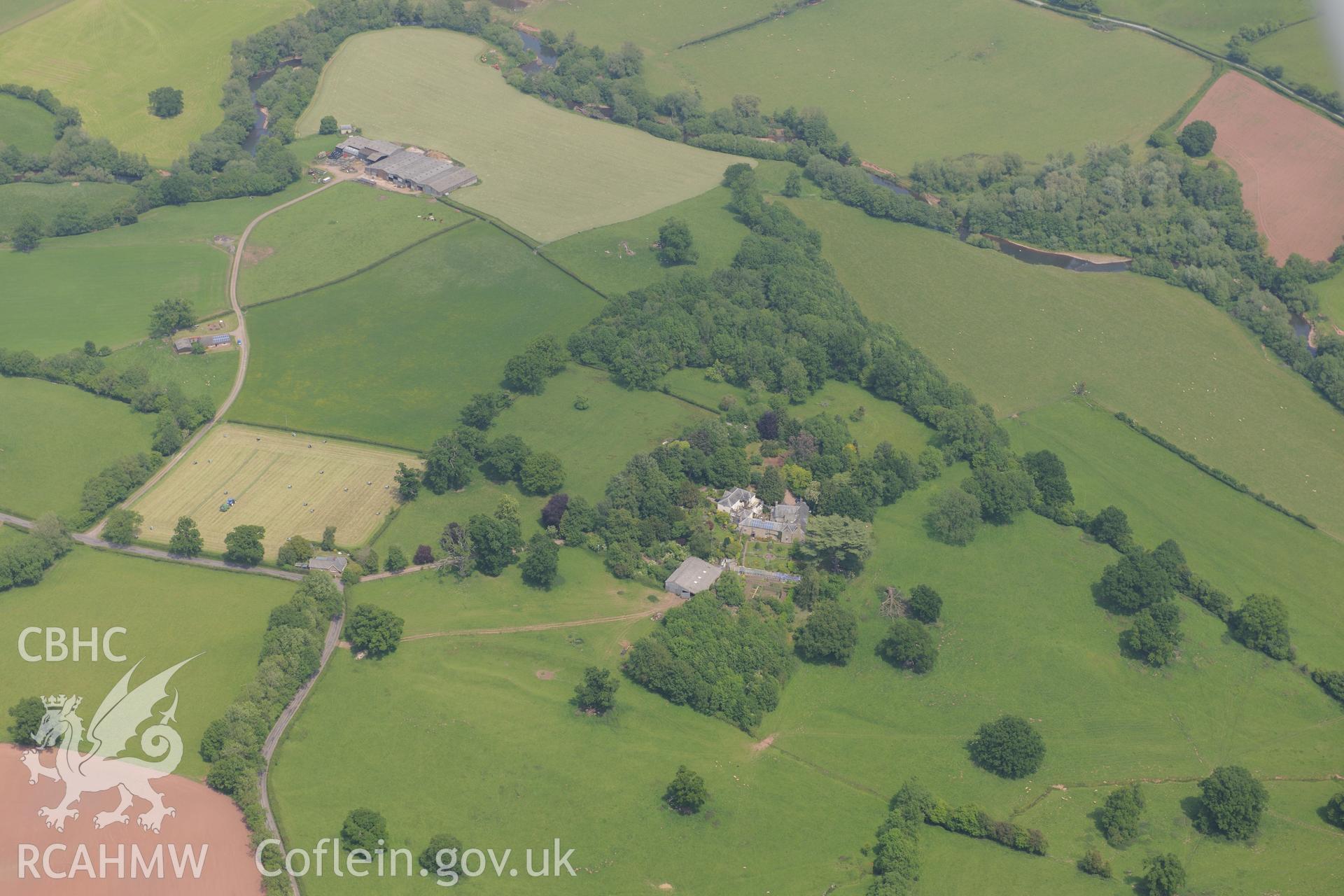 Part-y-Seal country house near Grosmont, Monmouthshire. Oblique aerial photograph taken during the Royal Commission's programme of archaeological aerial reconnaissance by Toby Driver on 11th June 2015.