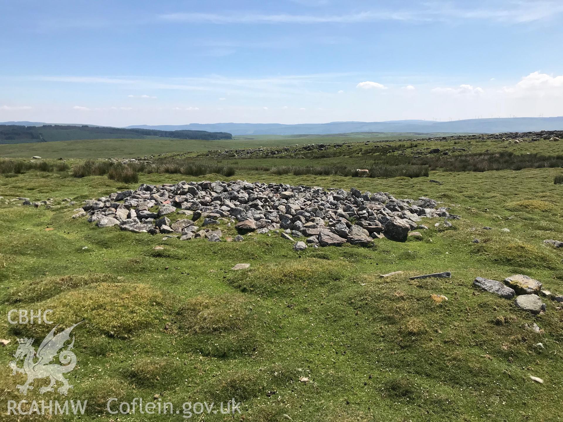 Colour photo of Foel Deg Longhouse, Quarter Bach, taken by Paul R. Davis, 10th June 2018.