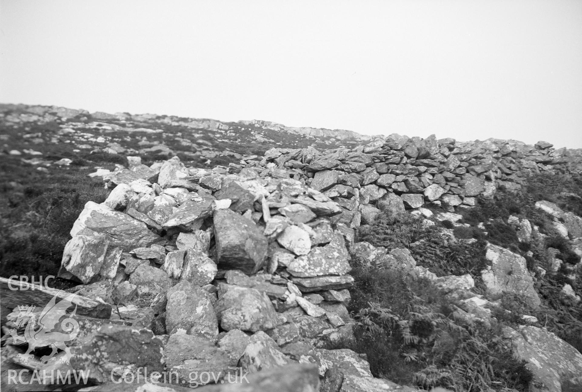 Digital copy of a nitrate negative showing view of Caer y Twr.