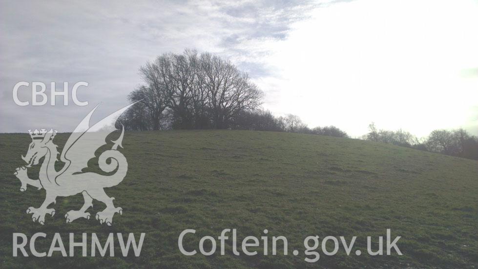 Digital colour photograph of the Craig-y-Dorth battlefield. Photographed during Phase Three of the Welsh Battlefield Metal Detector Survey, carried out by Archaeology Wales, 2012-2014. Project code: 2041 - WBS/12/SUR.