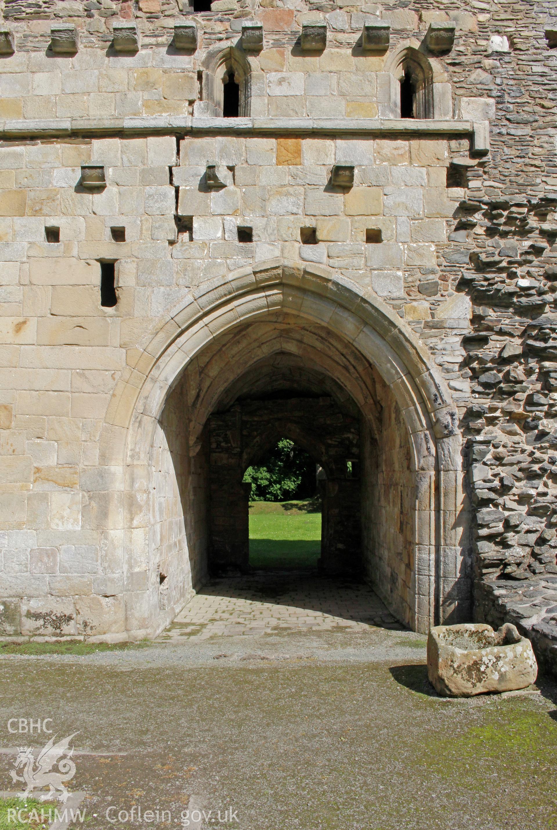 Valle Crucis Abbey: East cloister passage from west
