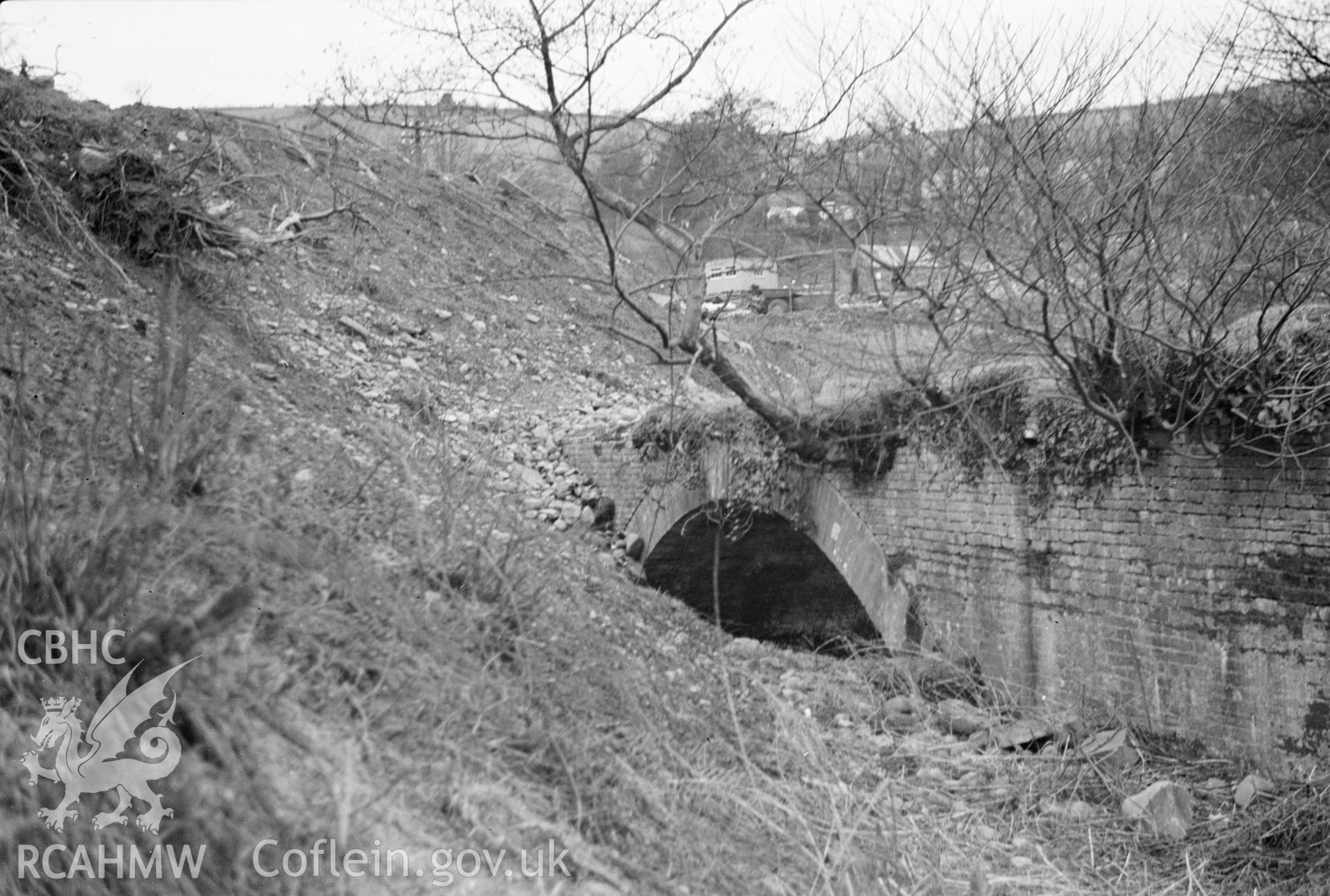 Digital copy of a black and white negative showing Pont y Ffrithwaun.