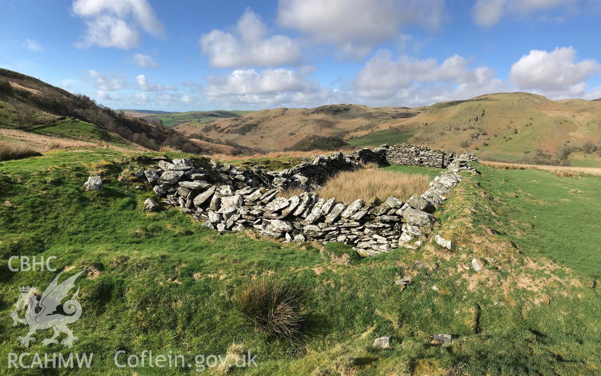 Colour photograph of Hafod Eidos rural settlement, Ystrad Fflur, taken by Paul R. Davis on 24th March 2019.