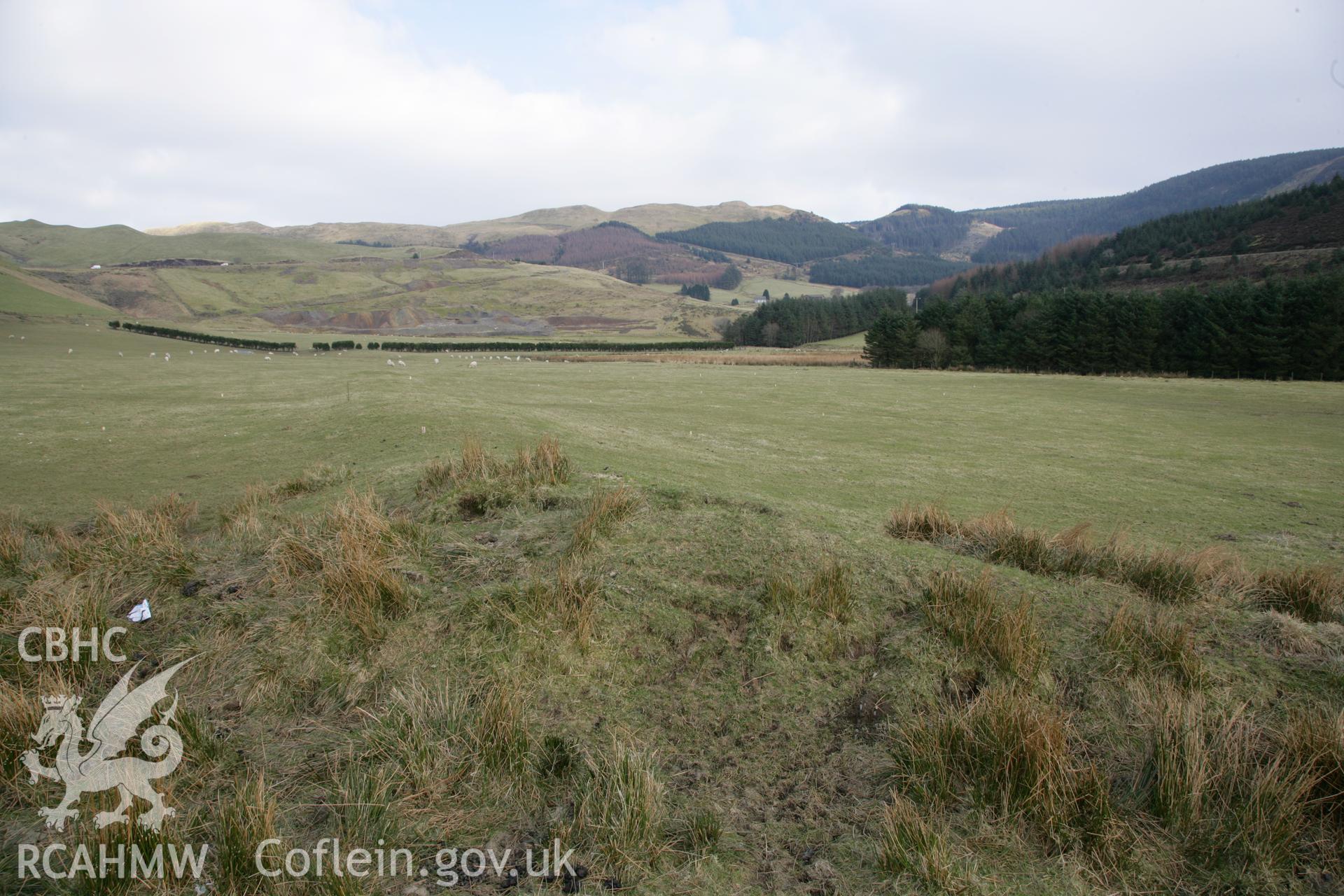 Photographic survey of Llys Arthur earthwork during fieldwork with Aberystwyth University, conducted on 21st February 2013.