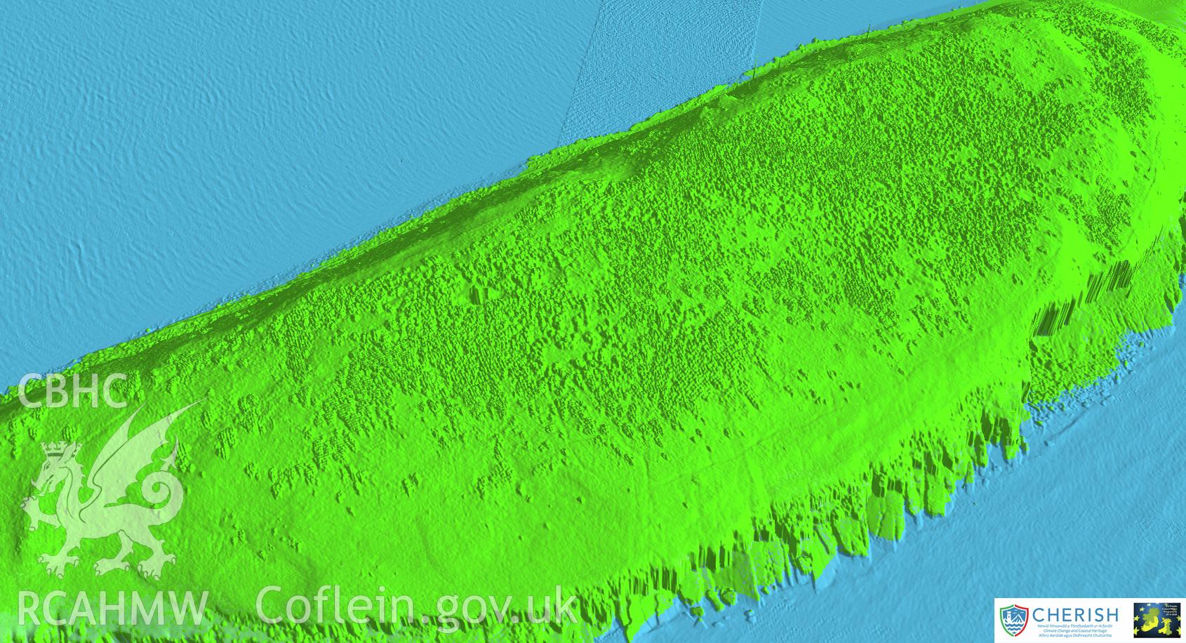 Ynys Seiriol (Puffin Island). Airborne laser scanning (LiDAR) commissioned by the CHERISH Project 2017-2021, flown by Bluesky International LTD at low tide on 24th February 2017.