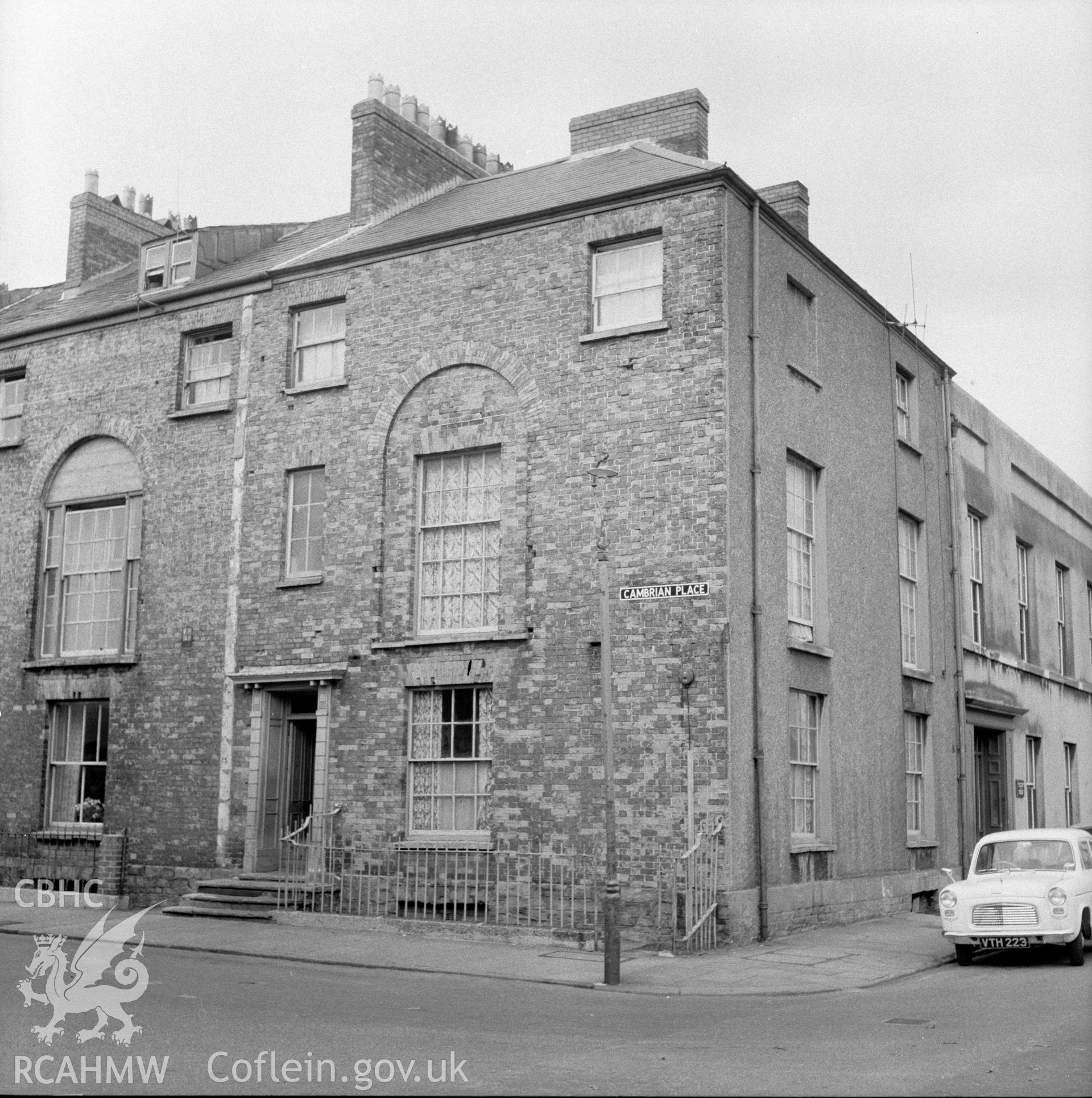 Digital copy of a view showing 6-37 Cambrian Place, Swansea taken by RCAHMW.