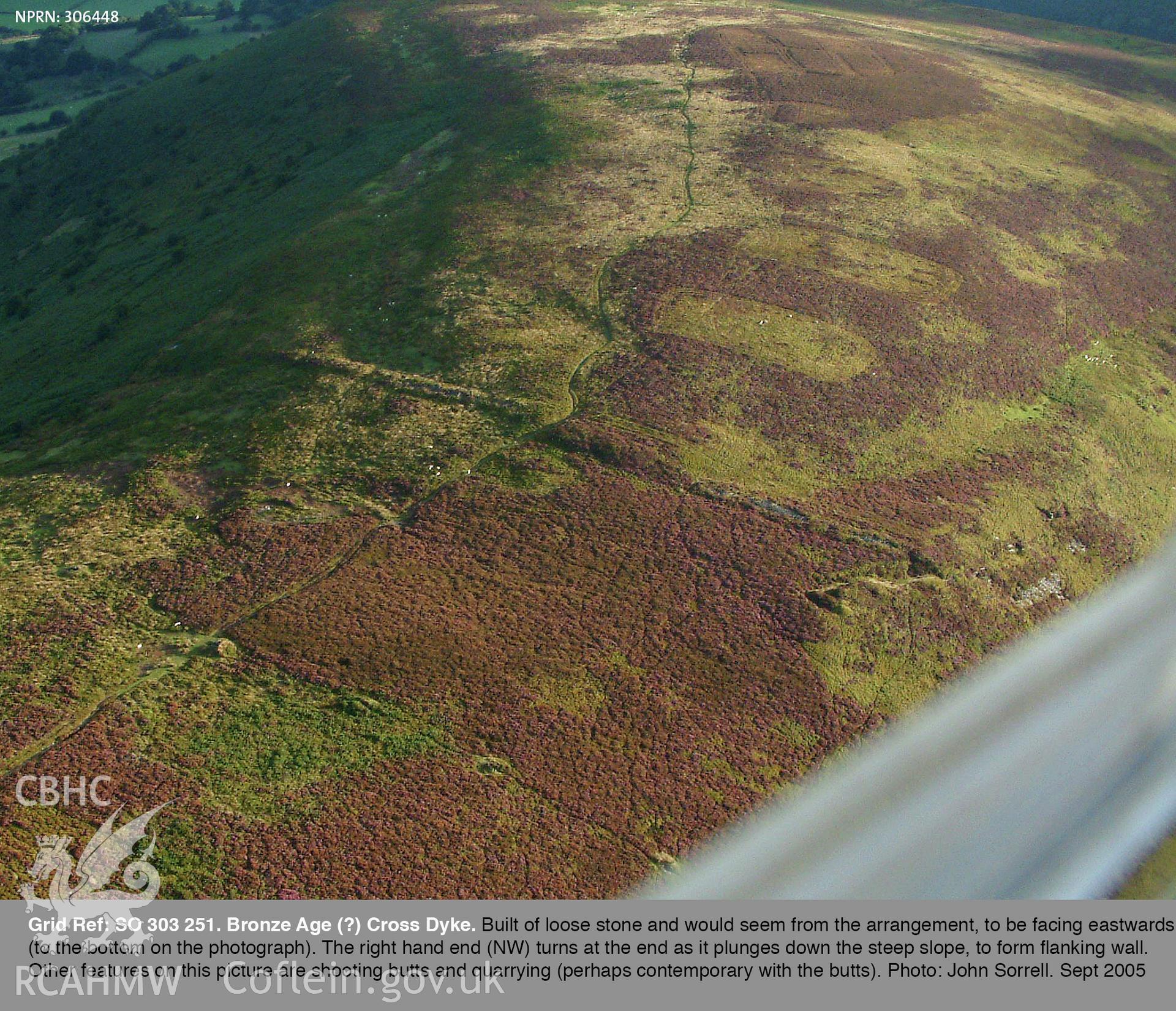 View of Hatterrall Crossdyke, taken by John Sorrell, September 2005.