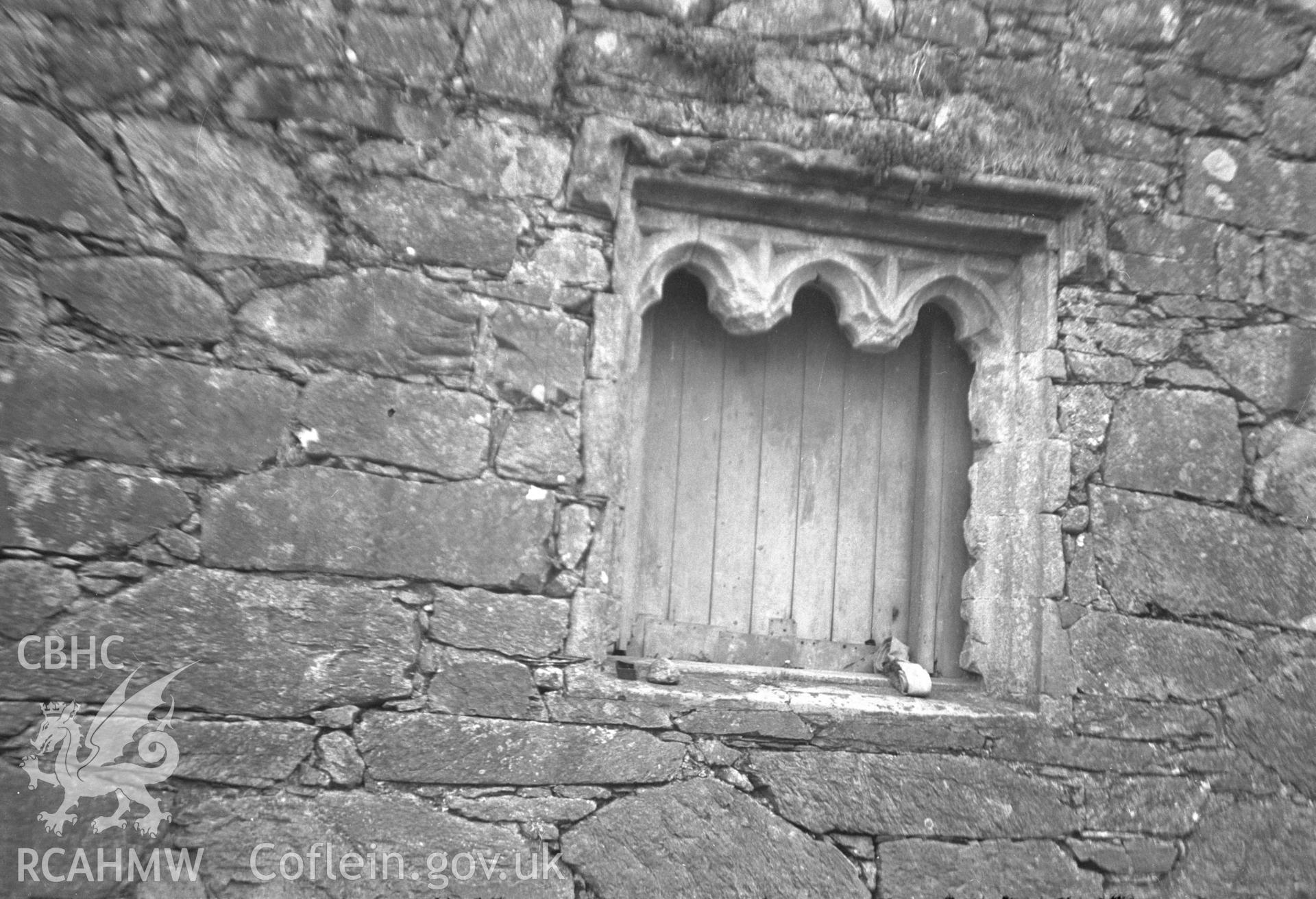 Digital copy of a nitrate negative showing the barn at Cochwillan.