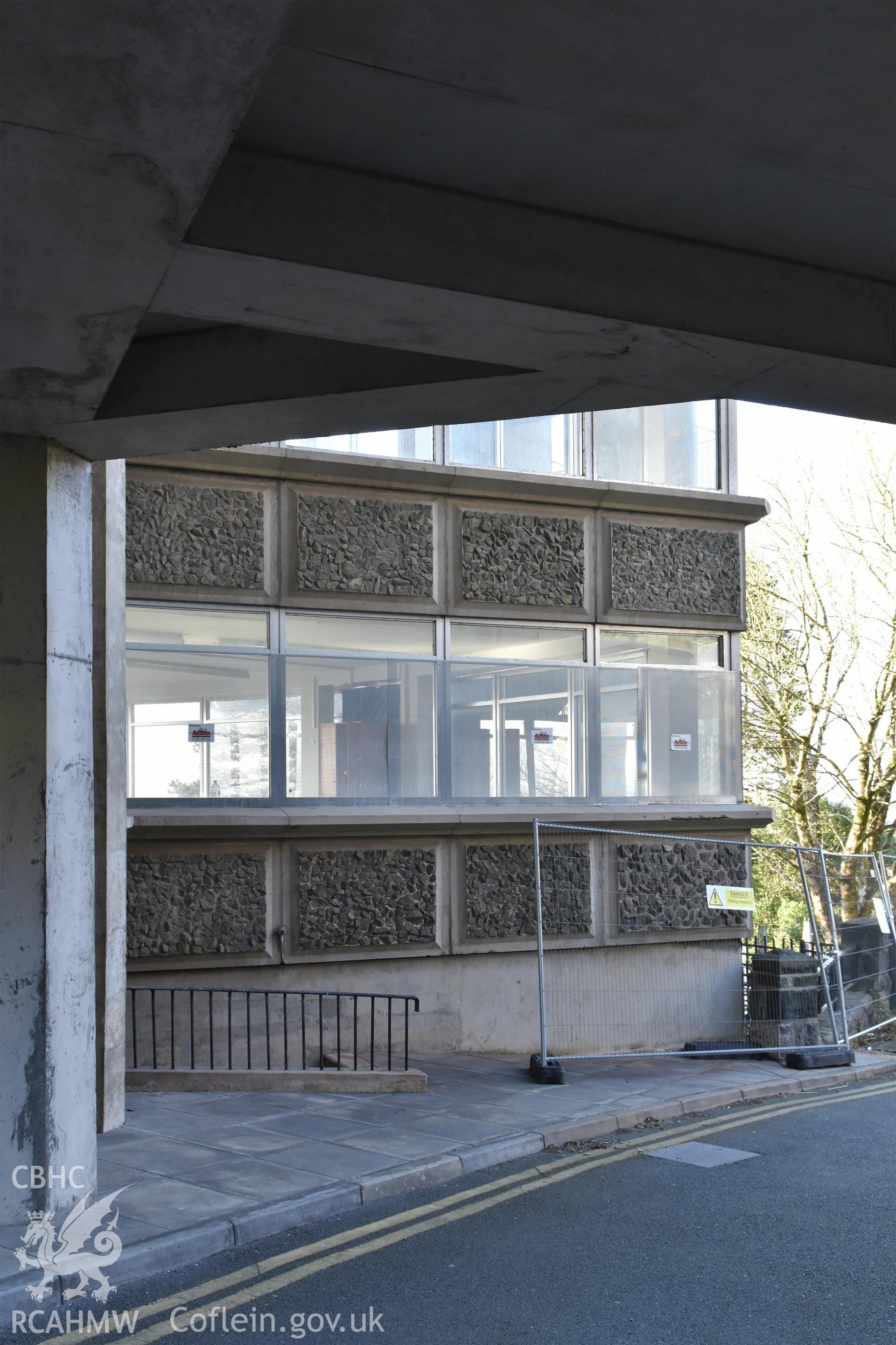 Theatr Ardudwy, Harlech, exterior ground floor lecture room from east