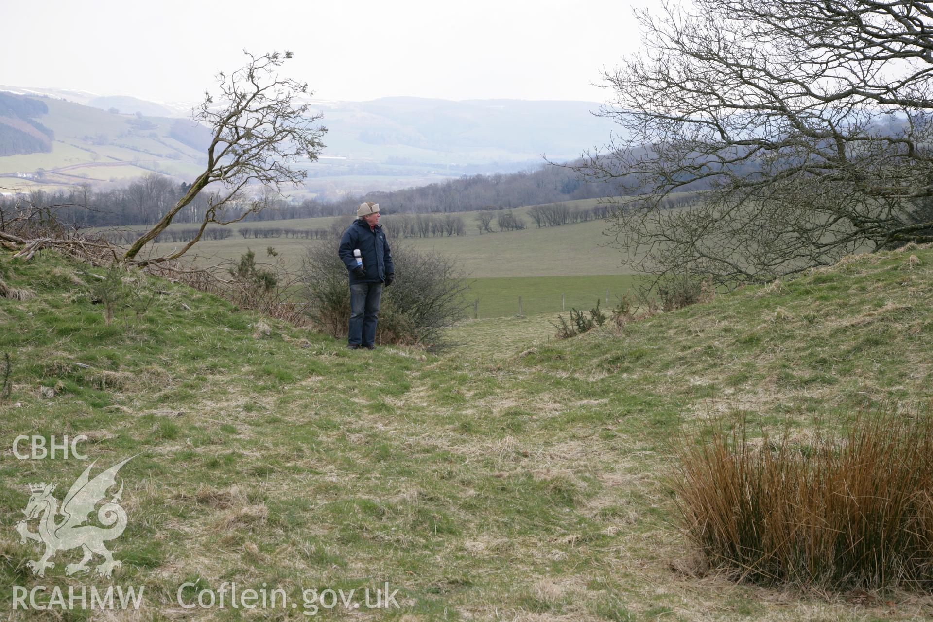 Photographic survey of Pen y Castell hillfort by Toby Driver and Jeffrey L. Davies, showing details of the east facing main gate and interior, conducted on 27th March 2013.