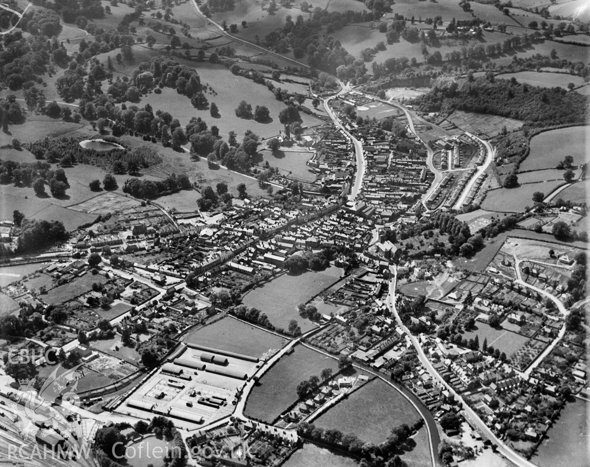 View of unlocated site. Oblique aerial photograph.