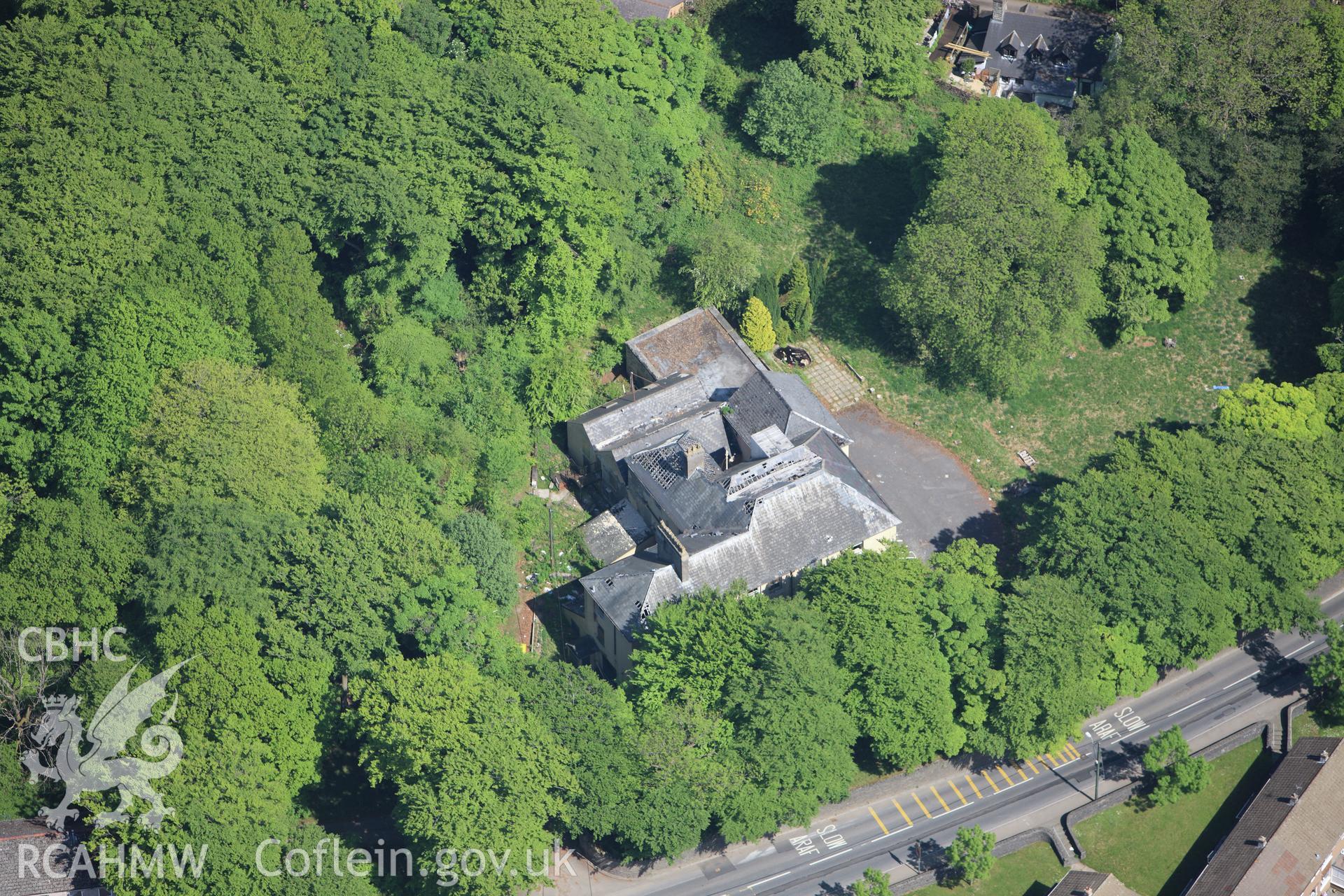 RCAHMW colour oblique photograph of The Beeches nursing house (formerly known as Ty Mawr). Taken by Toby Driver on 24/05/2010.