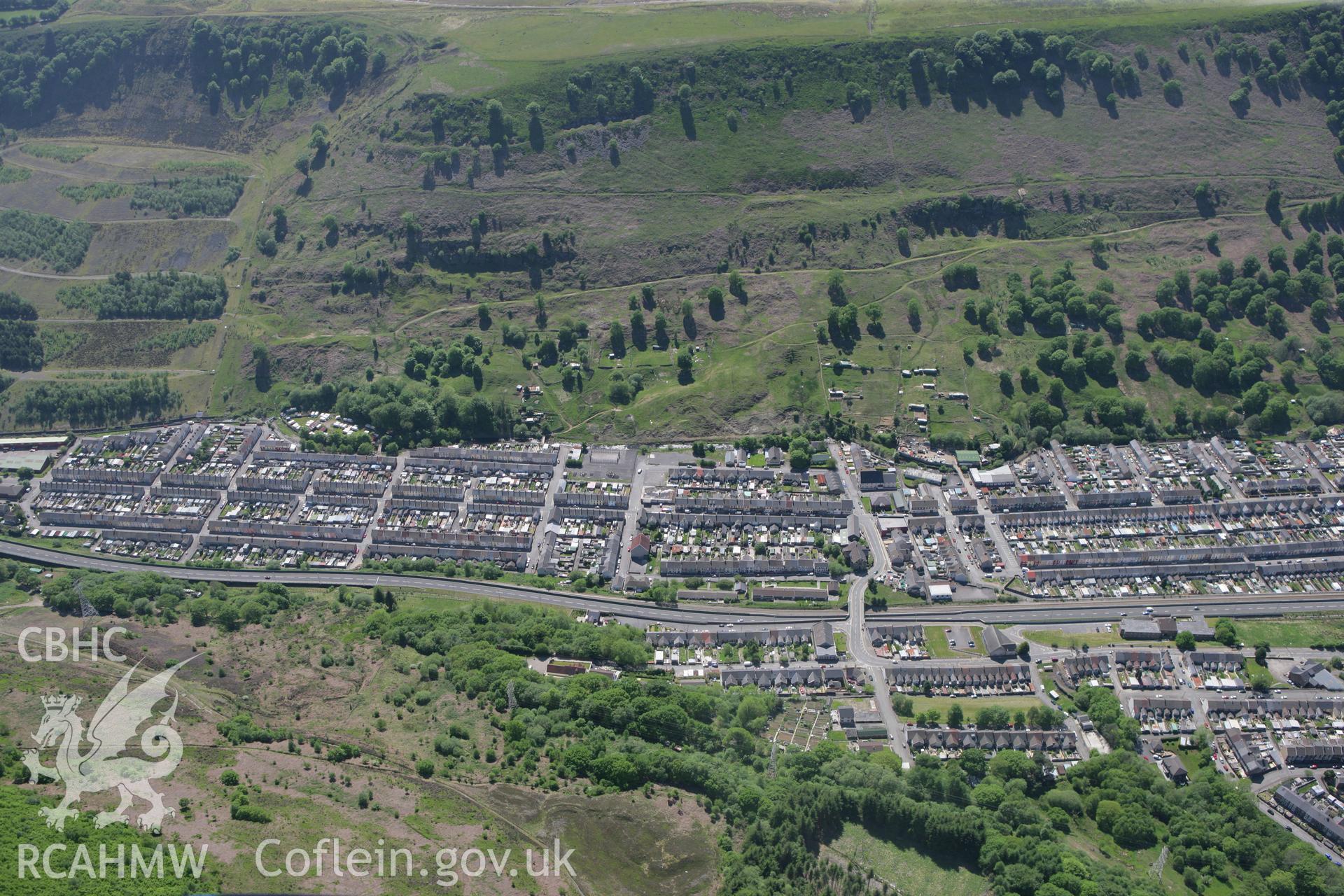 RCAHMW colour oblique photograph of Cwm village, Ebbw Vale. Taken by Toby Driver on 24/05/2010.
