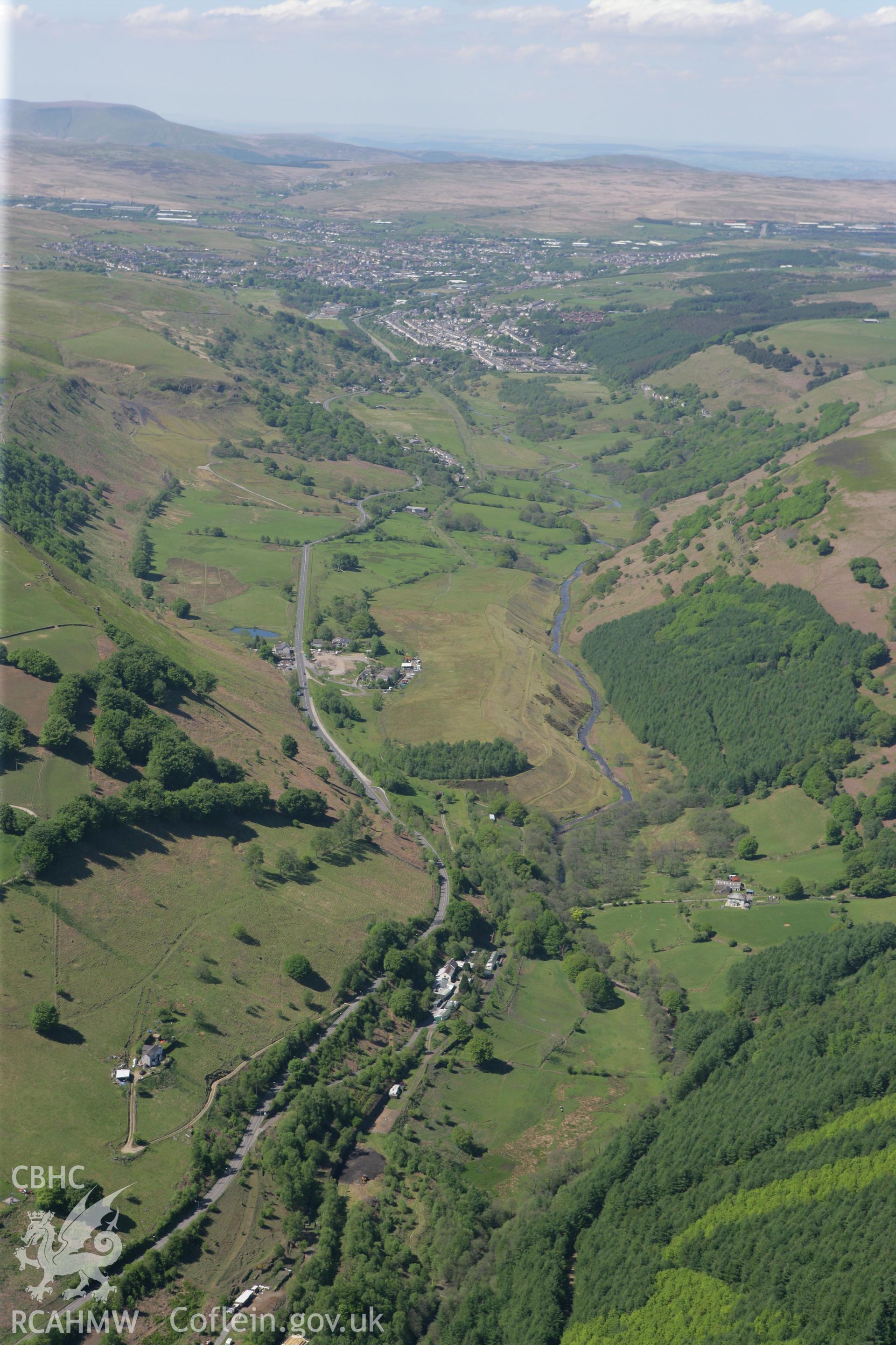 RCAHMW colour oblique photograph of Pochin Colliery, Tredegar. Taken by Toby Driver on 24/05/2010.