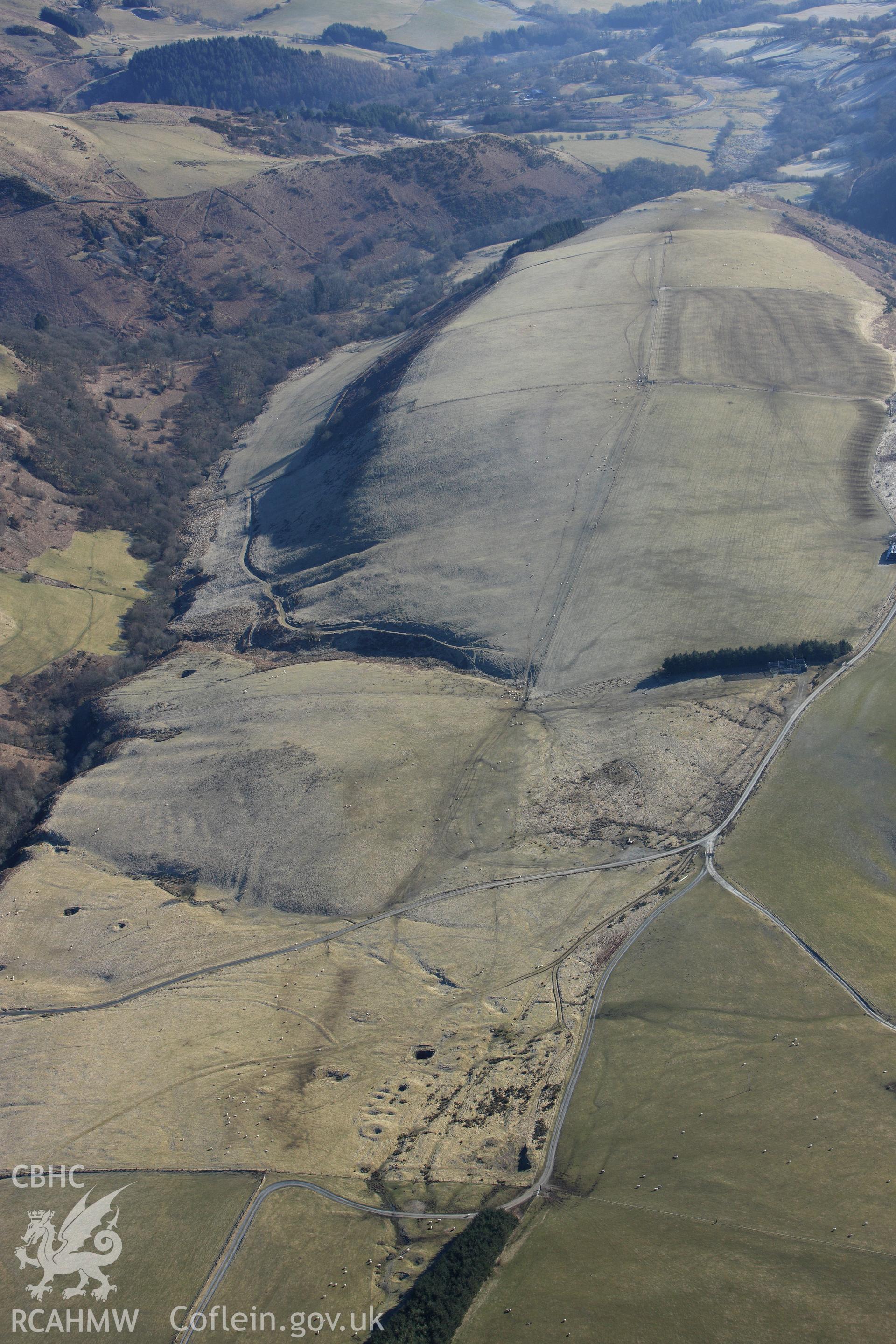 RCAHMW colour oblique photograph of Gwestyn copper and lead mine. Taken by Toby Driver on 08/03/2010.