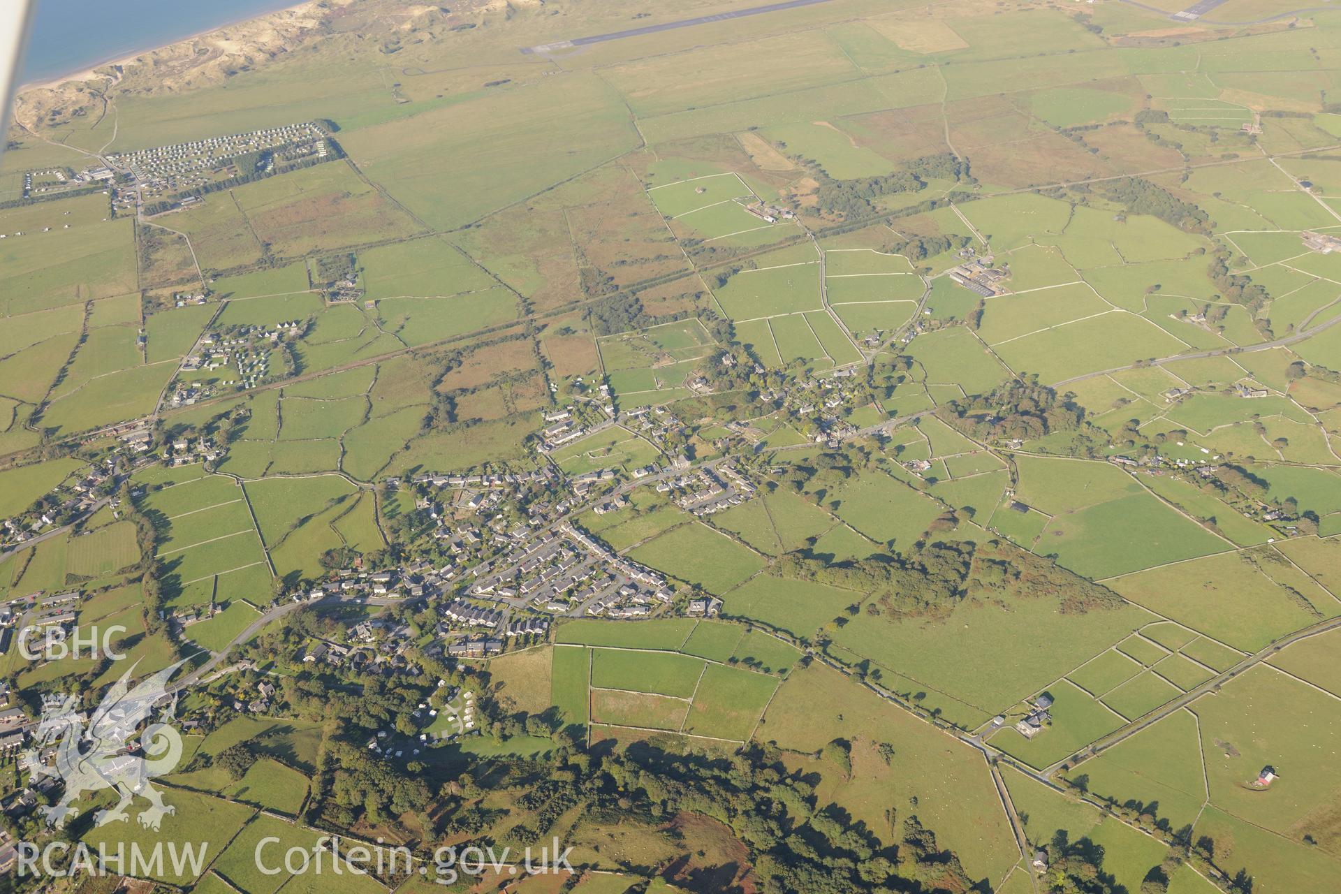 Dyffryn Ardudwy and Coed Ystumgwern, near Barmouth. Oblique aerial photograph taken during the Royal Commission's programme of archaeological aerial reconnaissance by Toby Driver on 2nd October 2015.