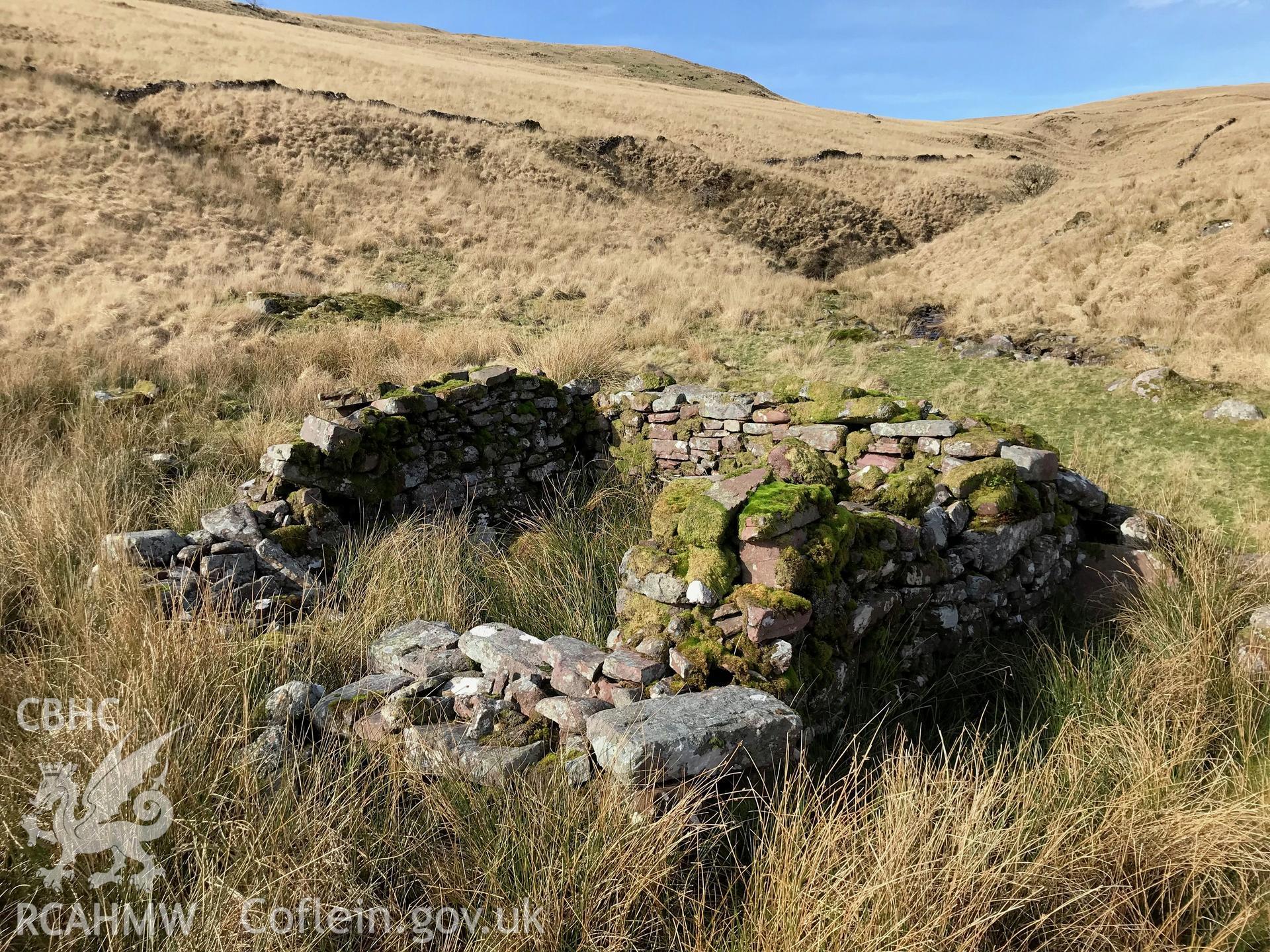Colour photograph of Nedd Fechan deserted rural settlement, in the Brecon Beacons, taken by Paul R. Davis on 23rd February 2019.