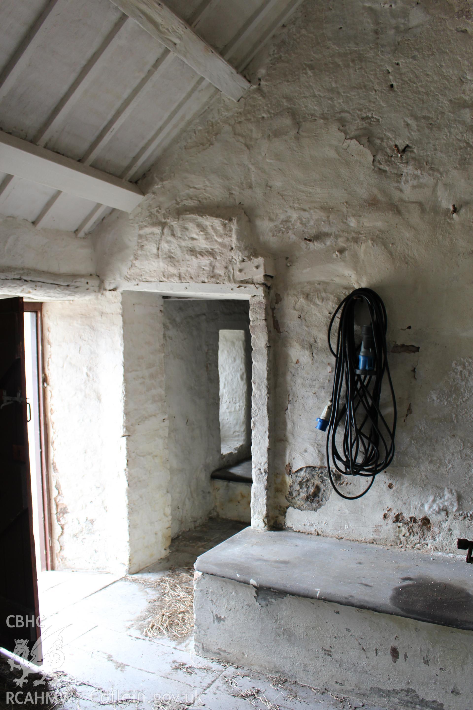 Skerries lighthouse keeper's cottage. Investigator's photographic survey for the CHERISH Project. ? Crown: CHERISH PROJECT 2018. Produced with EU funds through the Ireland Wales Co-operation Programme 2014-2020. All material made freely available through the Open Government Licence.