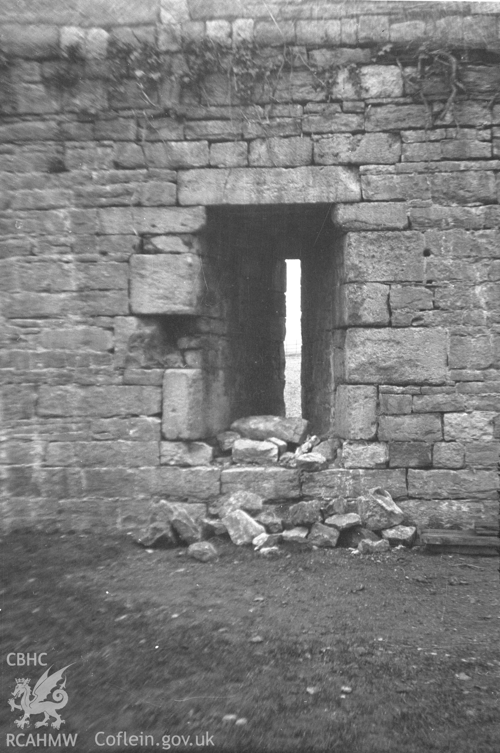 Digital copy of a c.1928 nitrate negative showing view of Beaumaris Castle.