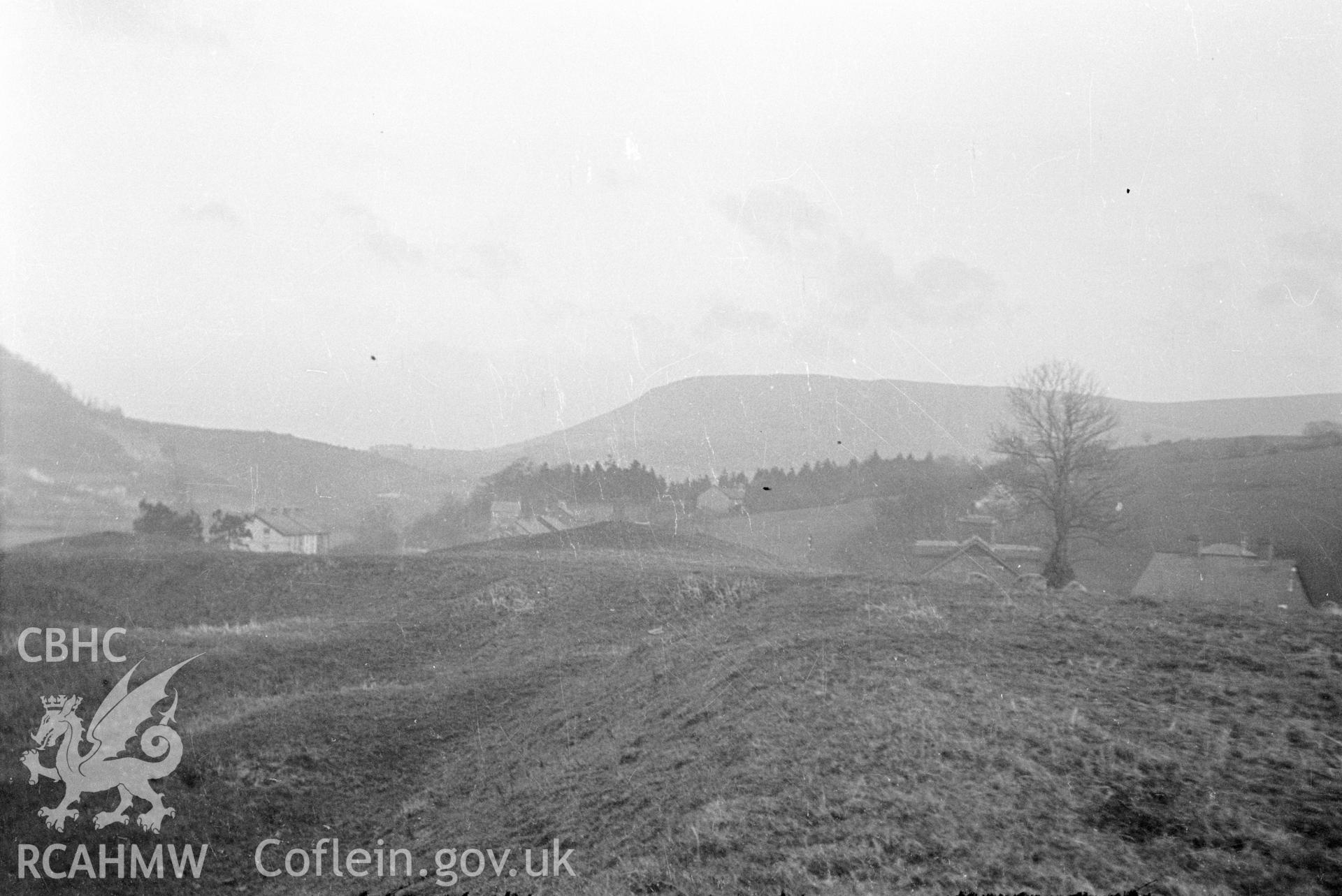 Digital copy of nitrate negative showing Builth Castle. From the Cadw Monuments in Care Collection.