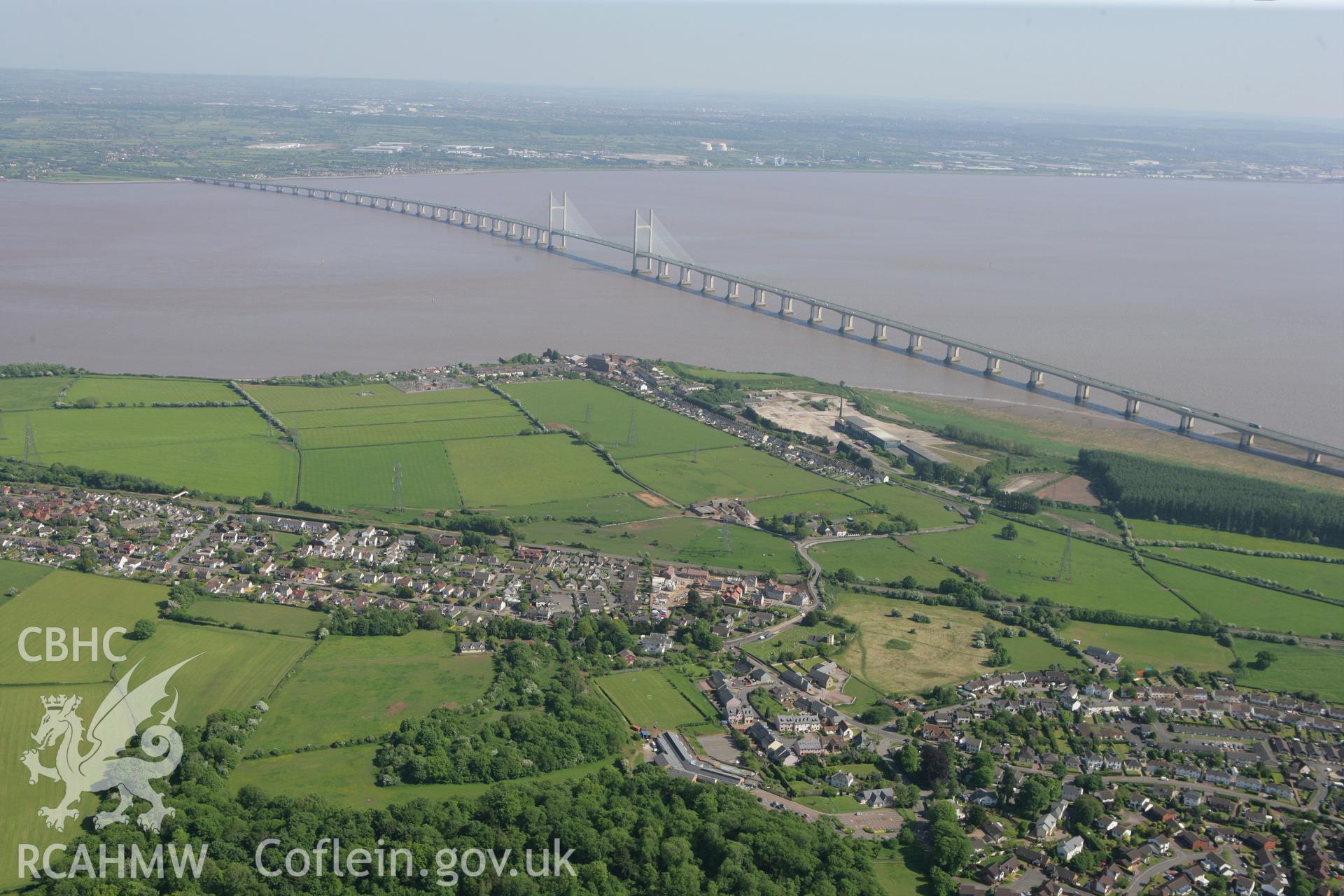 RCAHMW colour oblique photograph of Second Severn Crossing, M4 motorway. Taken by Toby Driver on 24/05/2010.