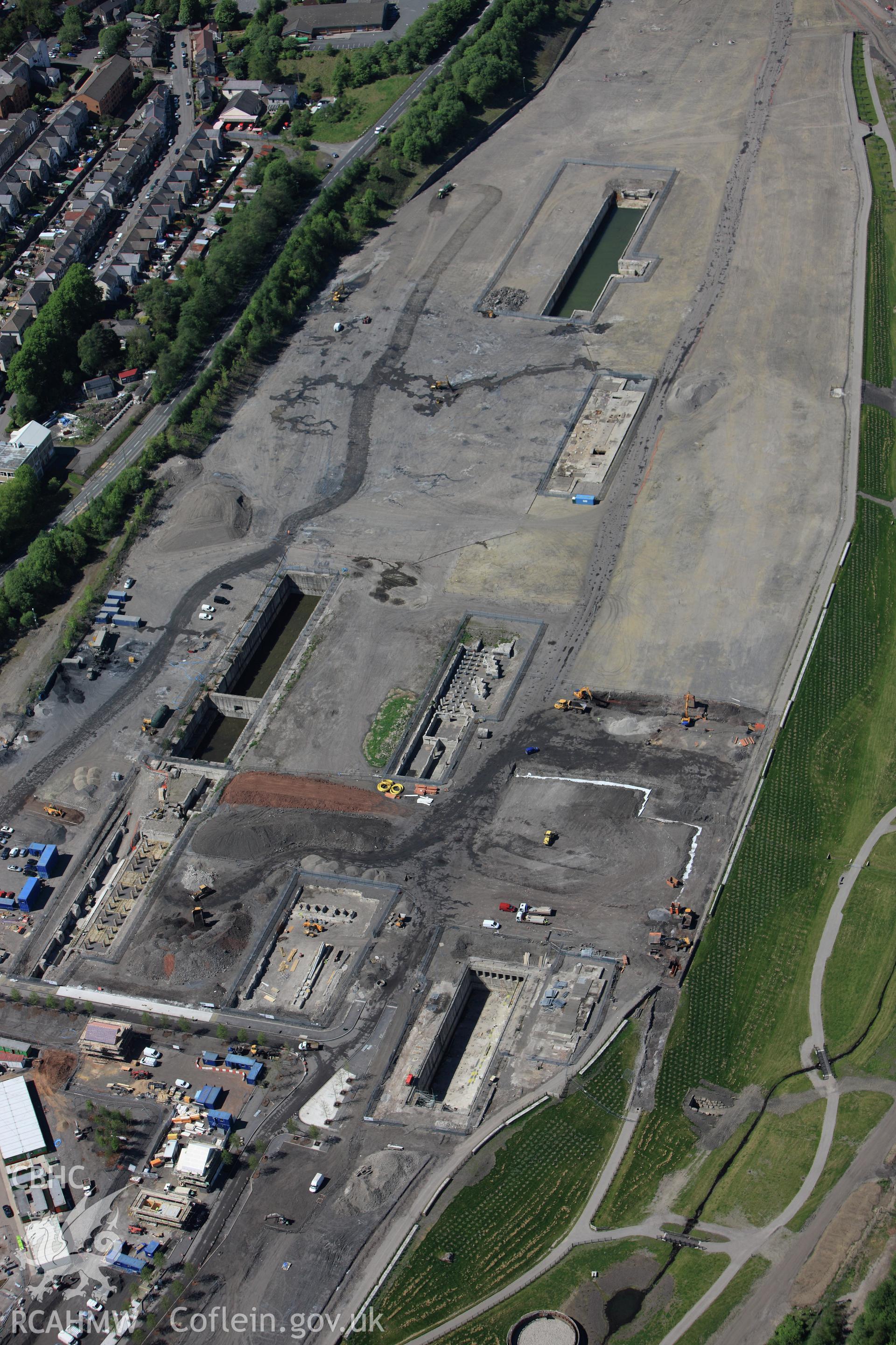 RCAHMW colour oblique photograph of Ebbw Vale Steelworks. Taken by Toby Driver on 24/05/2010.