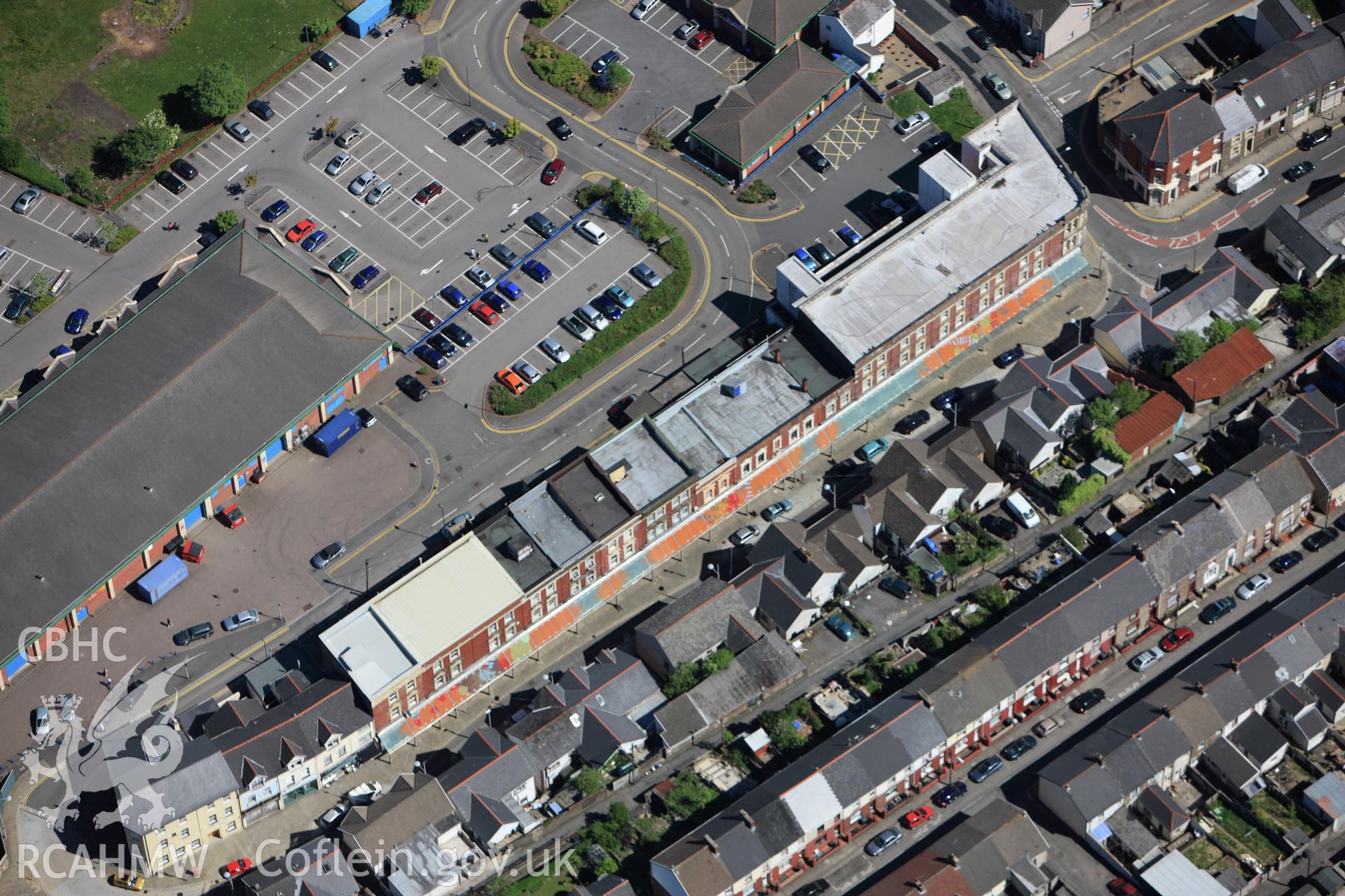 RCAHMW colour oblique photograph of Bethcar Street, Ebbw Vale. Taken by Toby Driver on 24/05/2010.