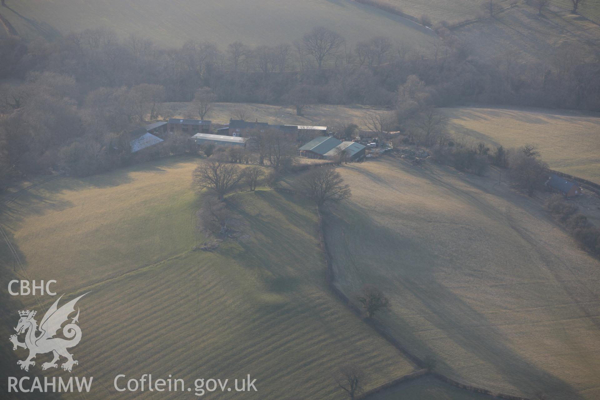 RCAHMW colour oblique photograph of Giant's Bank Enclosure. Taken by Toby Driver on 11/03/2010.