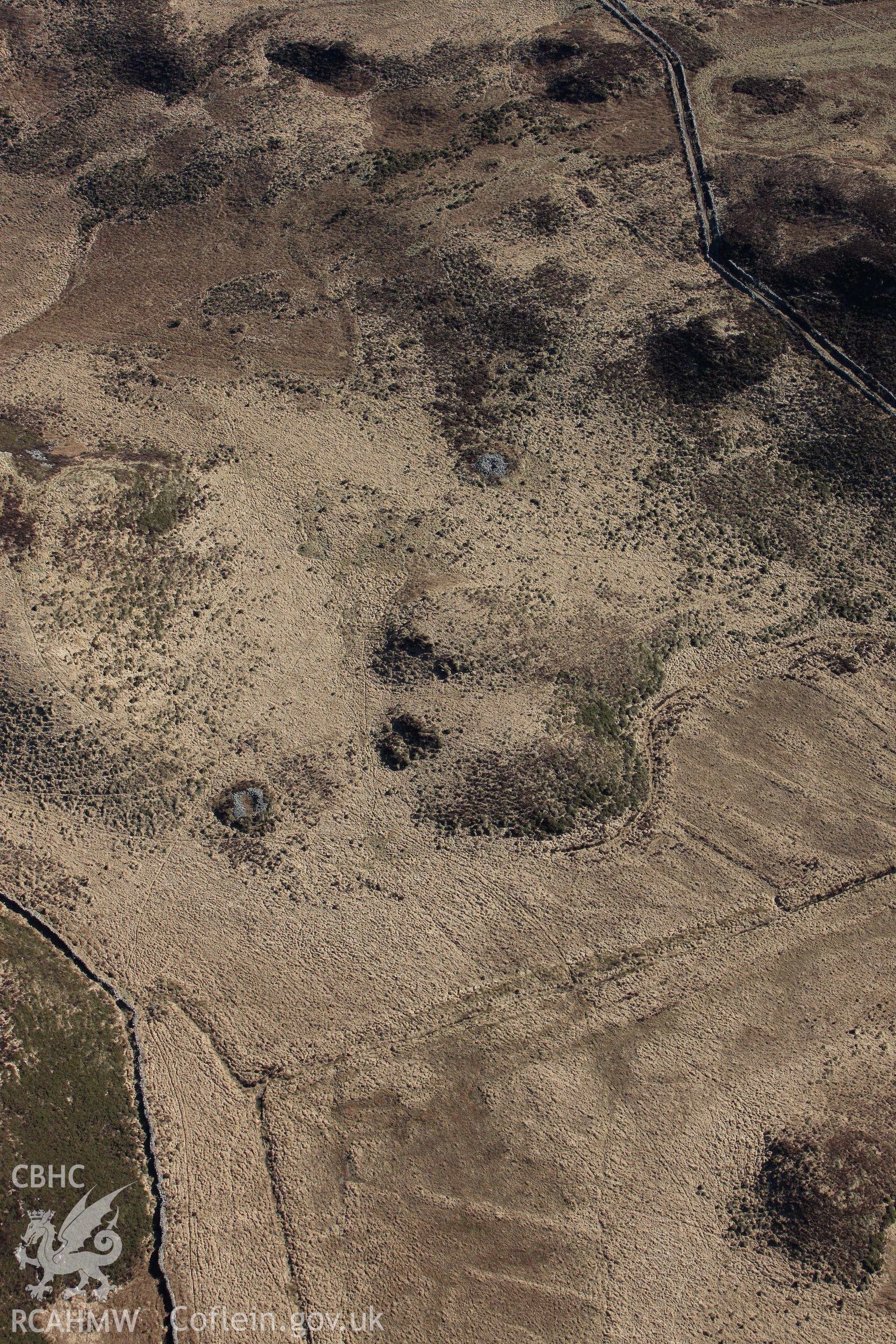 RCAHMW colour oblique photograph of Tal y Waen cairns, east of Waen Fechan. Taken by Toby Driver on 08/03/2010.