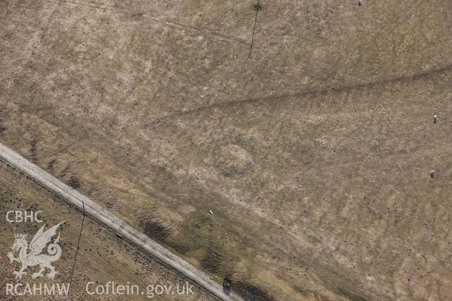 RCAHMW colour oblique photograph of Kerry Hill Stone Circle. Taken by Toby Driver on 11/03/2010.
