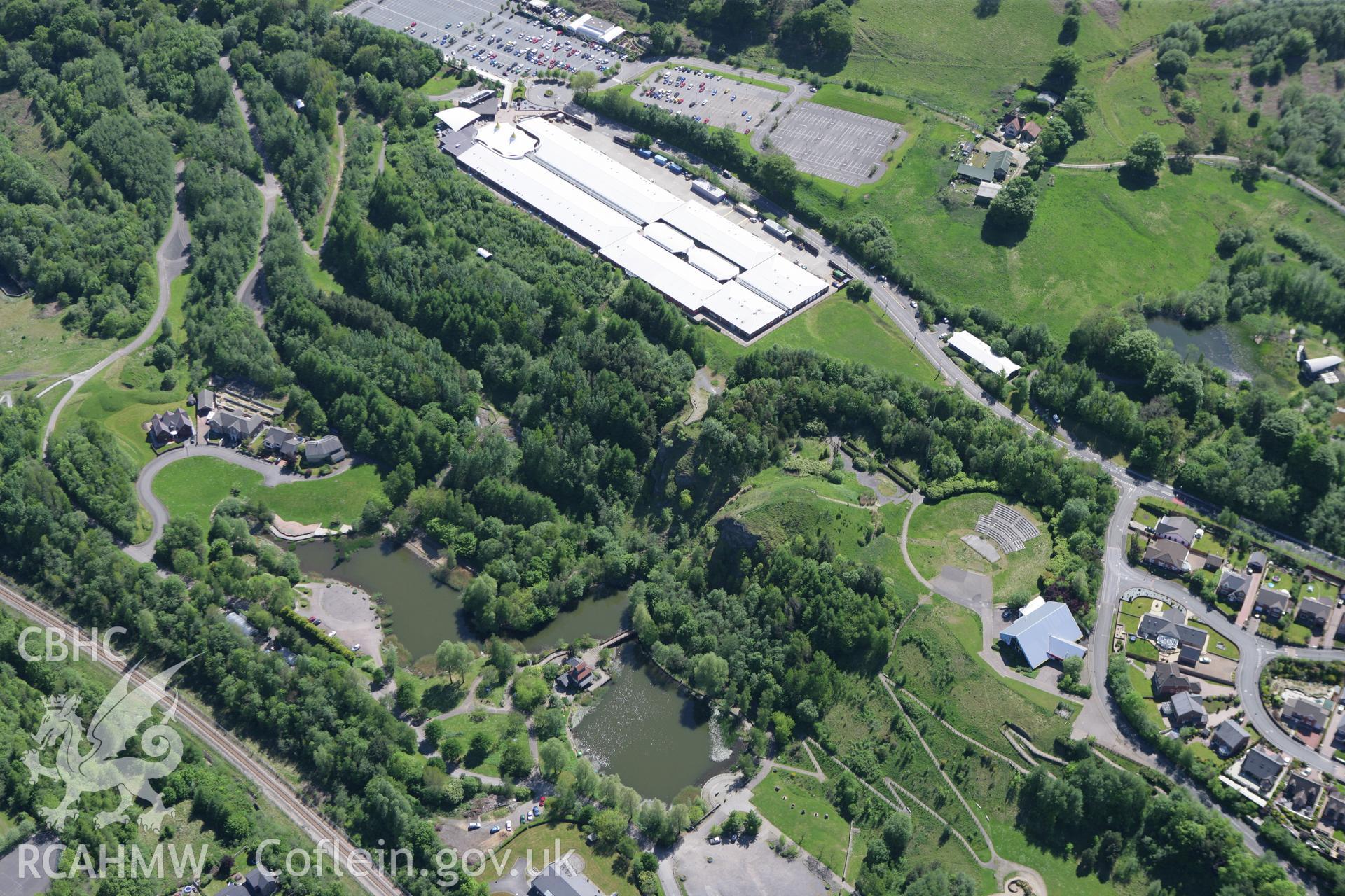 RCAHMW colour oblique photograph of Festival Park, site of the Garden Festival, Ebbw Vale. Taken by Toby Driver on 24/05/2010.