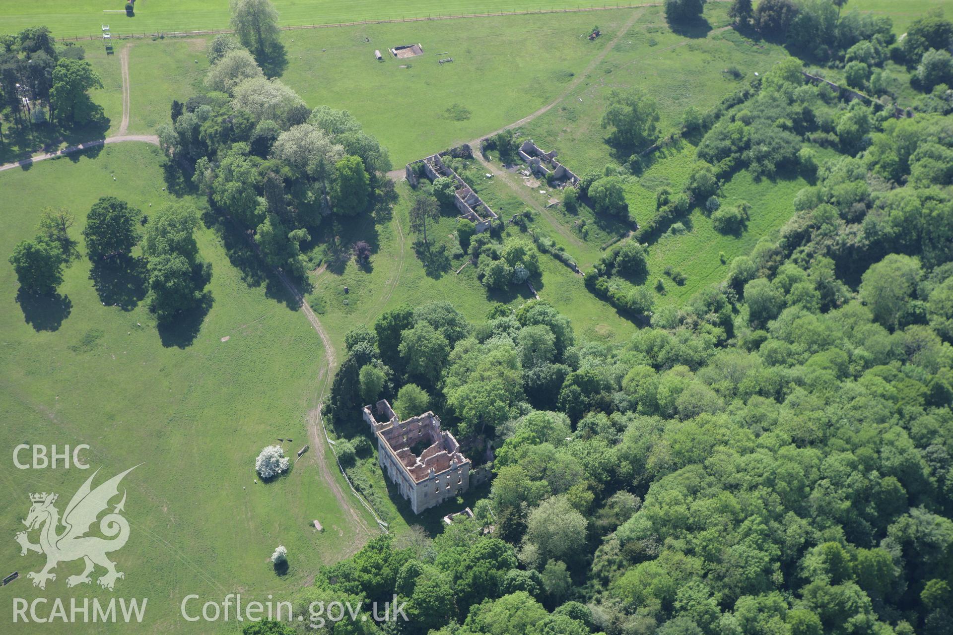 RCAHMW colour oblique photograph of Piercefield (ruins). Taken by Toby Driver on 24/05/2010.