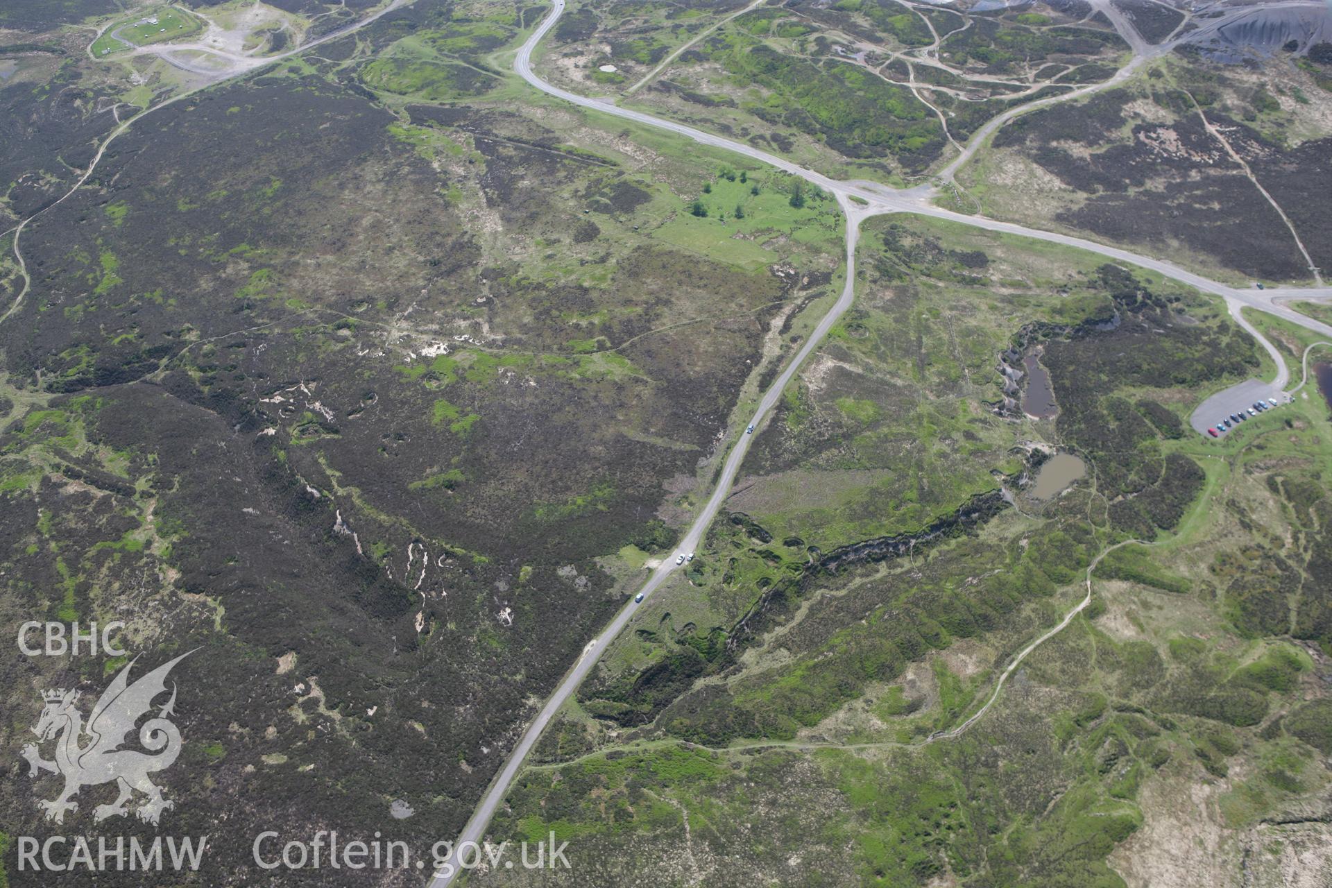 RCAHMW colour oblique photograph of Scouring Channel or Hush, south-east of Keeper's Pond, Blaenavon. Taken by Toby Driver on 24/05/2010.
