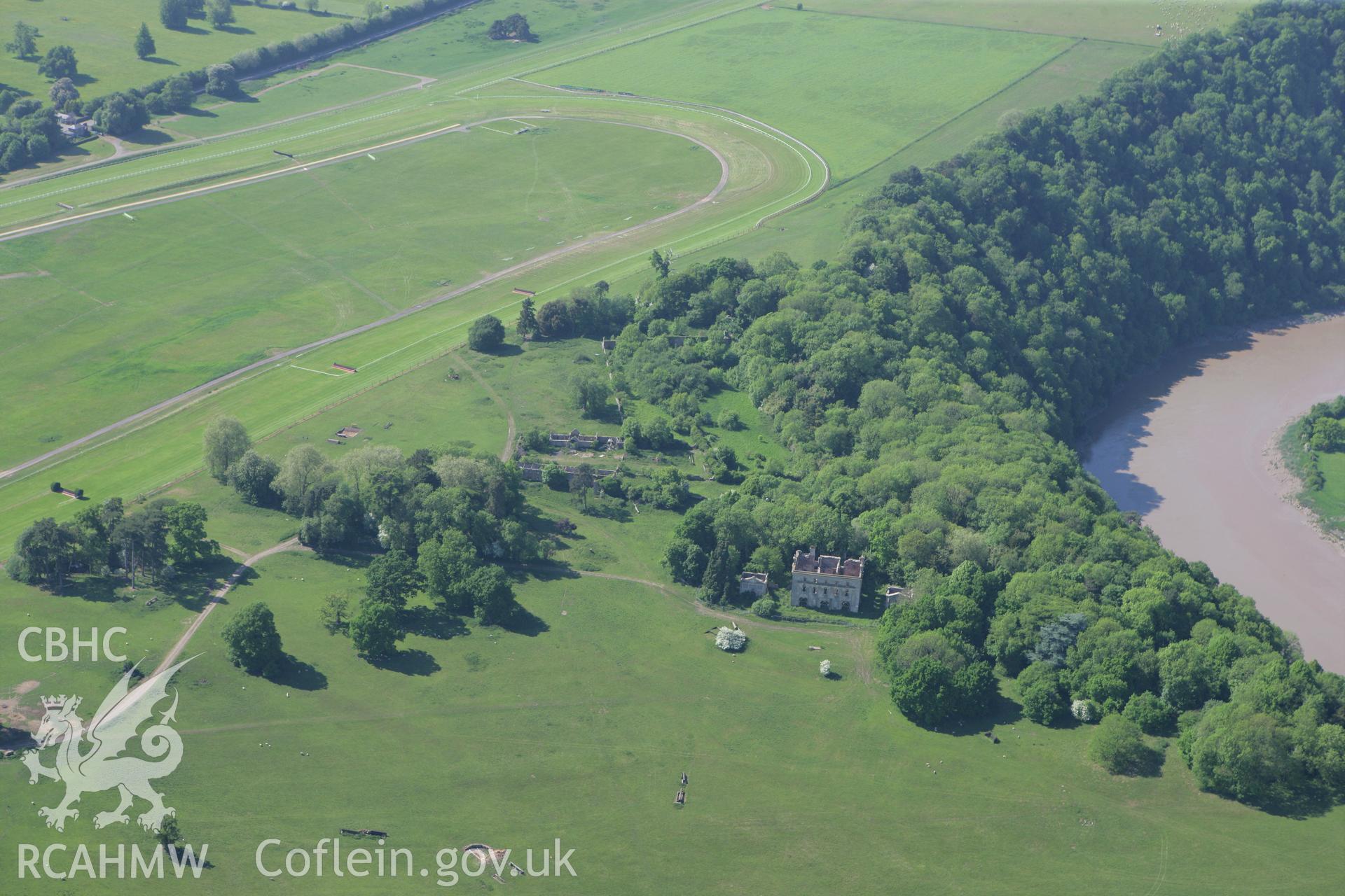 RCAHMW colour oblique photograph of Chepstow Racecourse. Taken by Toby Driver on 24/05/2010.
