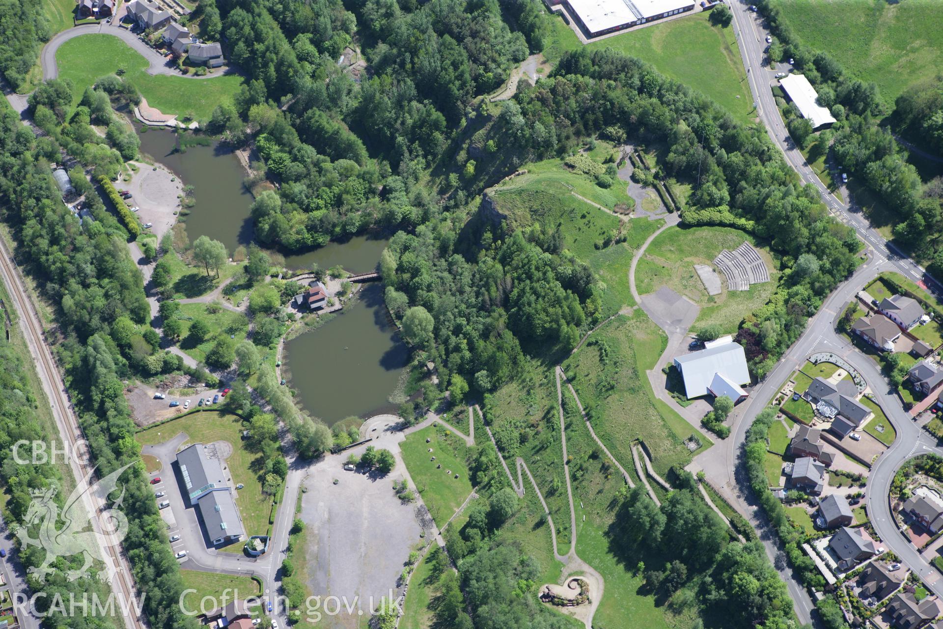 RCAHMW colour oblique photograph of Festival Park, site of the Garden Festival, Ebbw Vale. Taken by Toby Driver on 24/05/2010.