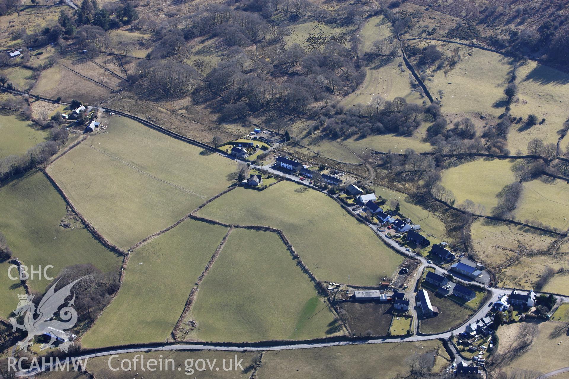 RCAHMW colour oblique photograph of Brithdir Roman site. Taken by Toby Driver on 08/03/2010.