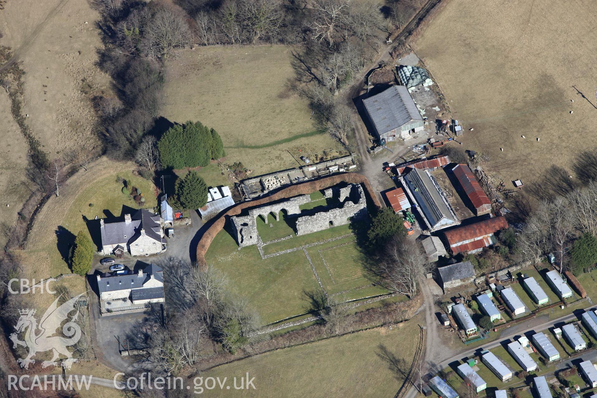 RCAHMW colour oblique photograph of Cymer Abbey. Taken by Toby Driver on 08/03/2010.