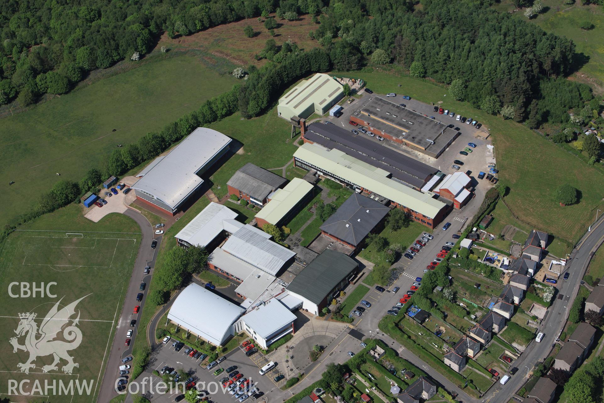 RCAHMW colour oblique photograph of Coleg Gwent, Pontypool campus. Taken by Toby Driver on 24/05/2010.