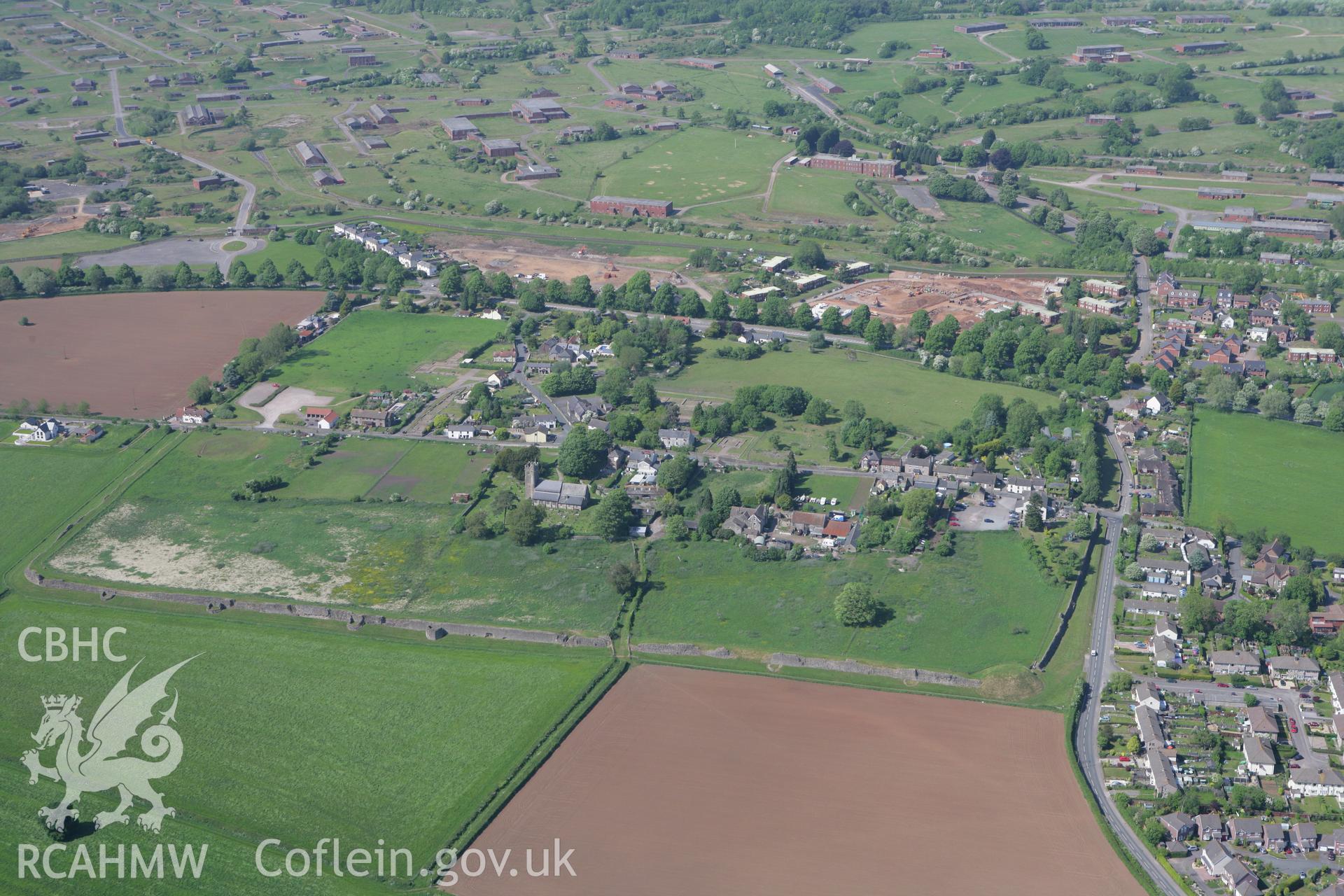 RCAHMW colour oblique photograph of Caerwent Roman City. Taken by Toby Driver on 24/05/2010.