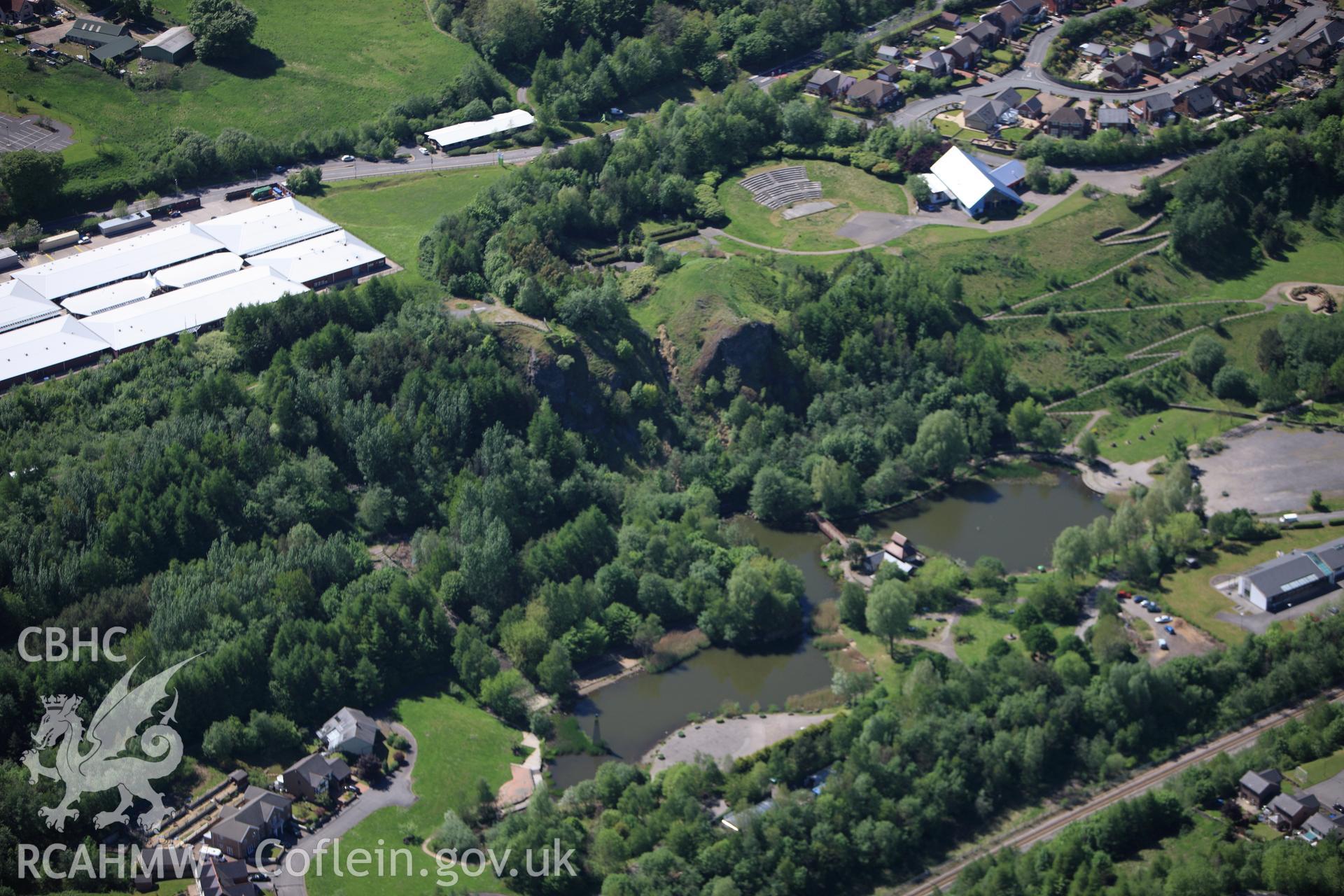 RCAHMW colour oblique photograph of Festival Park, site of the Garden Festival, Ebbw Vale. Taken by Toby Driver on 24/05/2010.