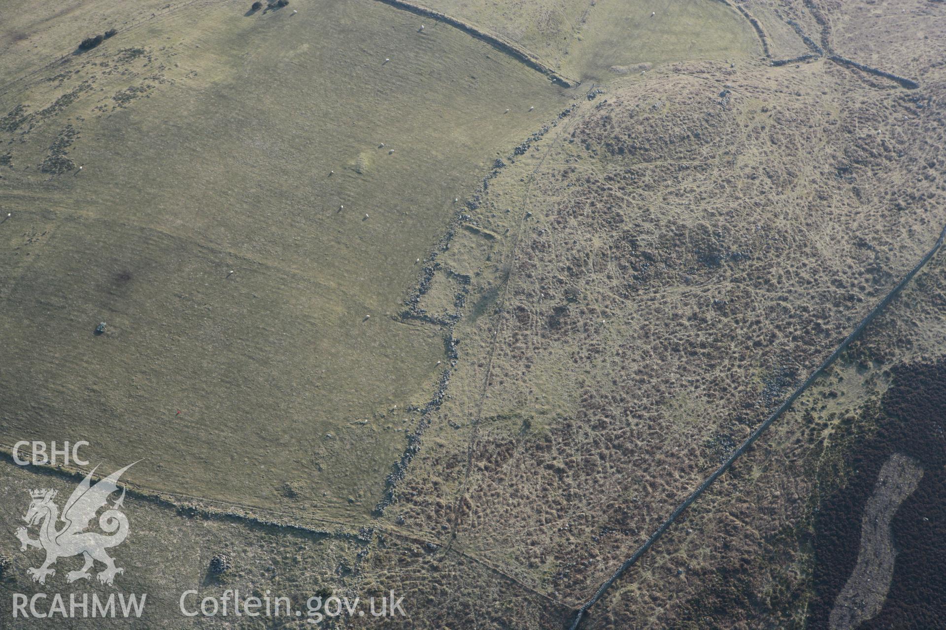 RCAHMW colour oblique photograph of Cefn Deserted Farmstead. Taken by Toby Driver on 11/03/2010.
