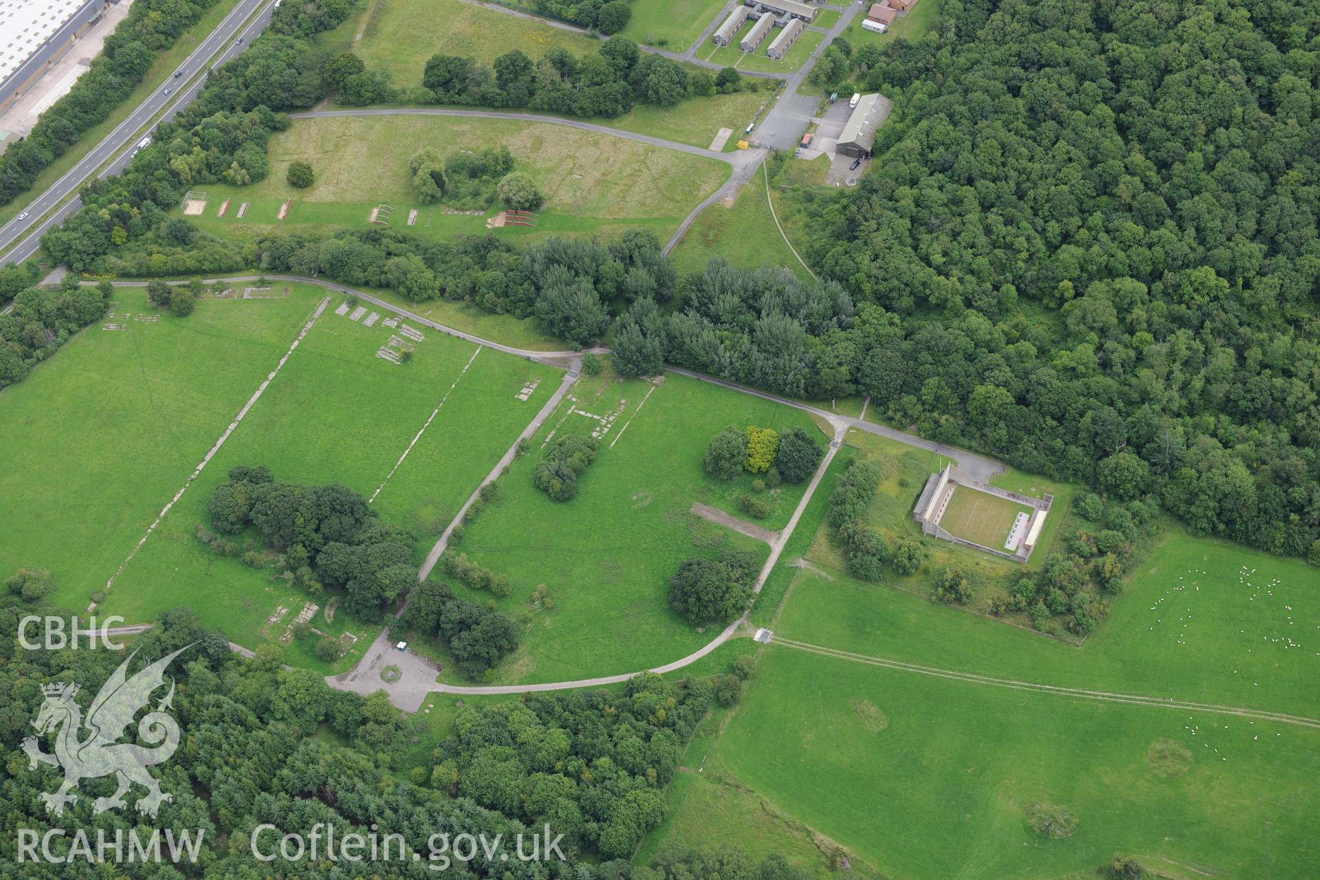 Kinmel Military Camp, Bodelwyddan. Oblique aerial photograph taken during the Royal Commission's programme of archaeological aerial reconnaissance by Toby Driver on 30th July 2015.