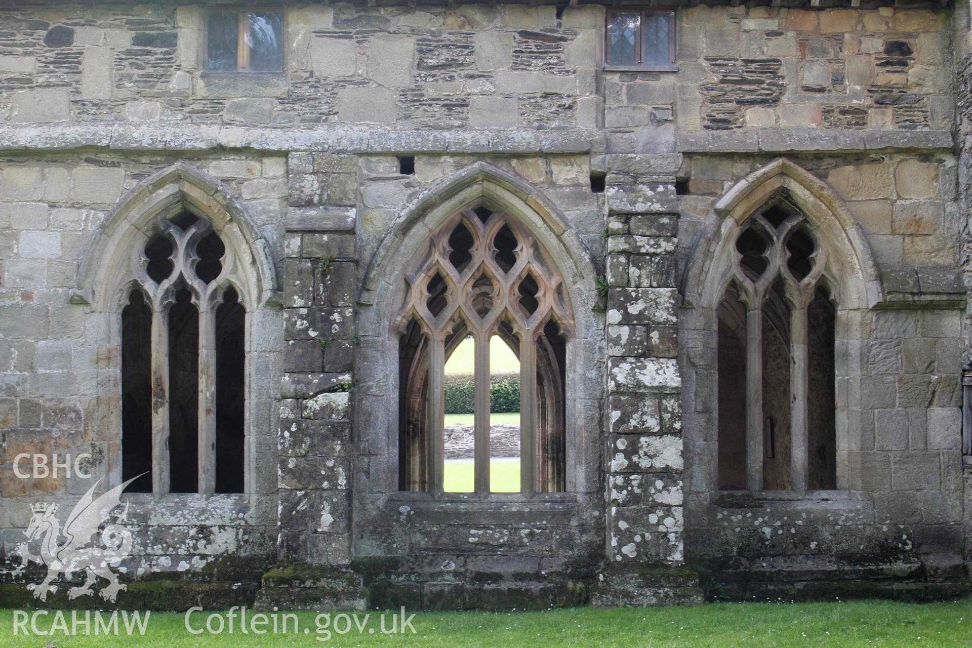 Valle Crucis Abbey: East cloister range from east - Chapter House