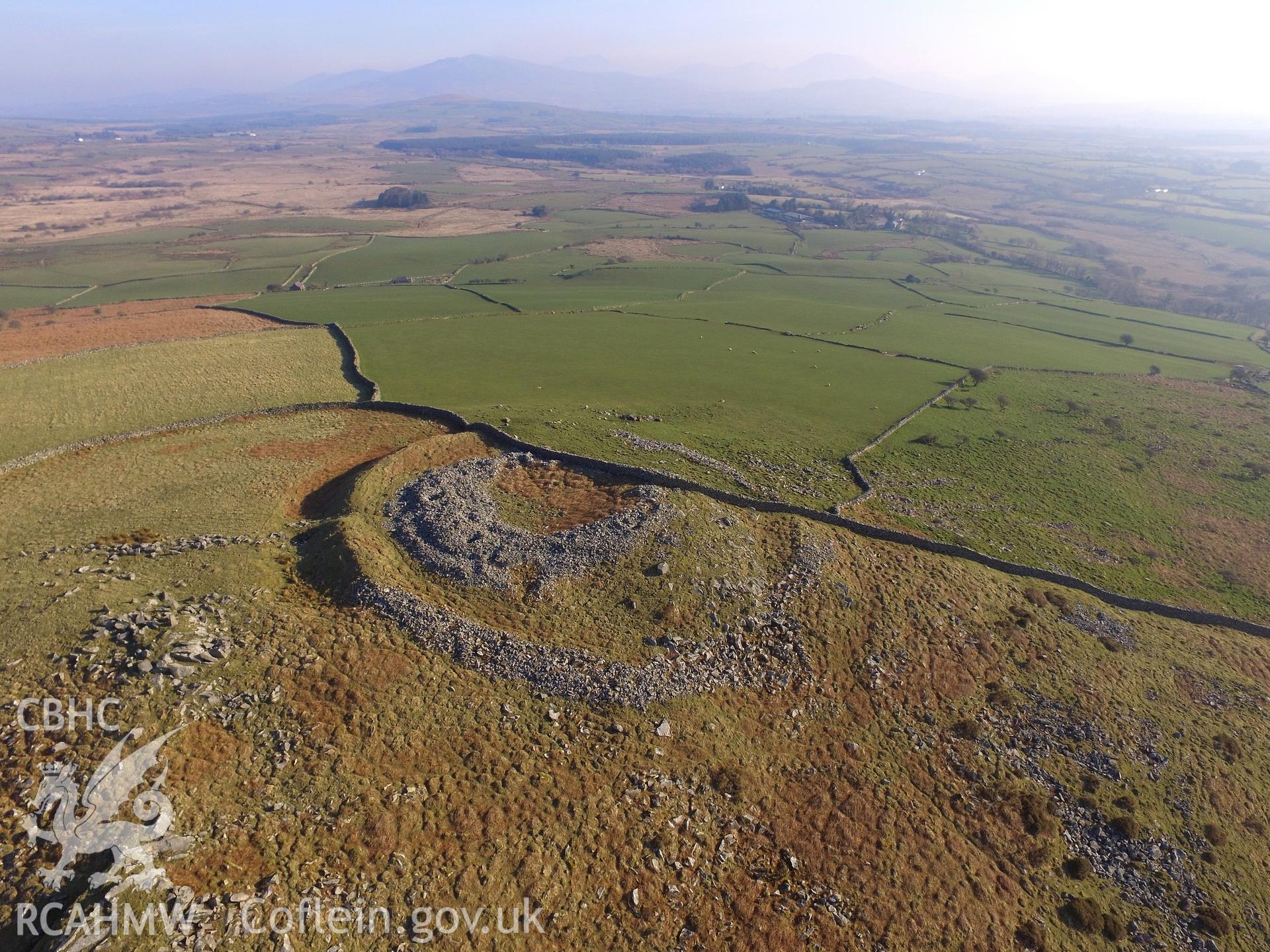 Photo showing view of Carn Pentyrch, taken by Paul R. Davis, February 2018.