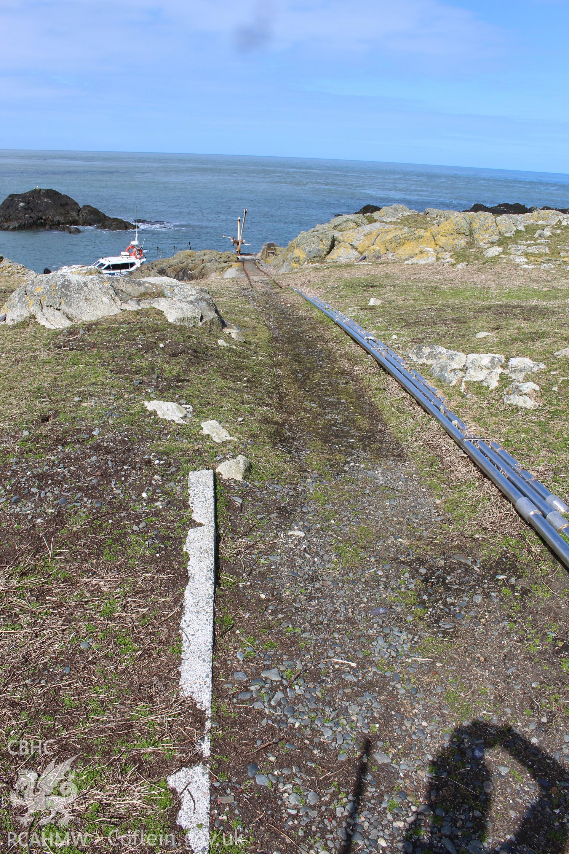 Skerries Jetty (north). Investigator's photographic survey for the CHERISH Project. ? Crown: CHERISH PROJECT 2018. Produced with EU funds through the Ireland Wales Co-operation Programme 2014-2020. All material made freely available through the Open Government Licence.