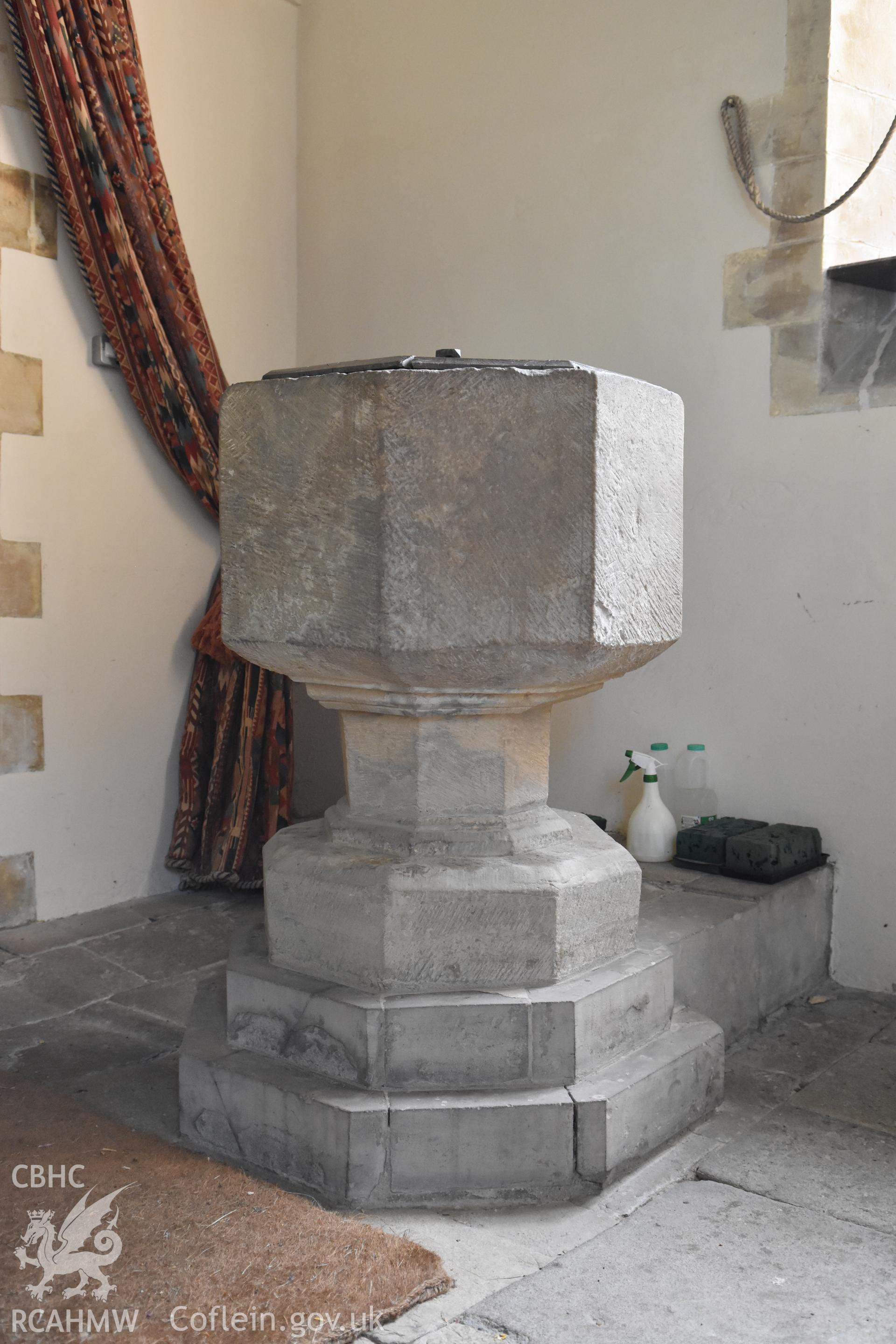 St Etheldreda's church, Hyssington, Font