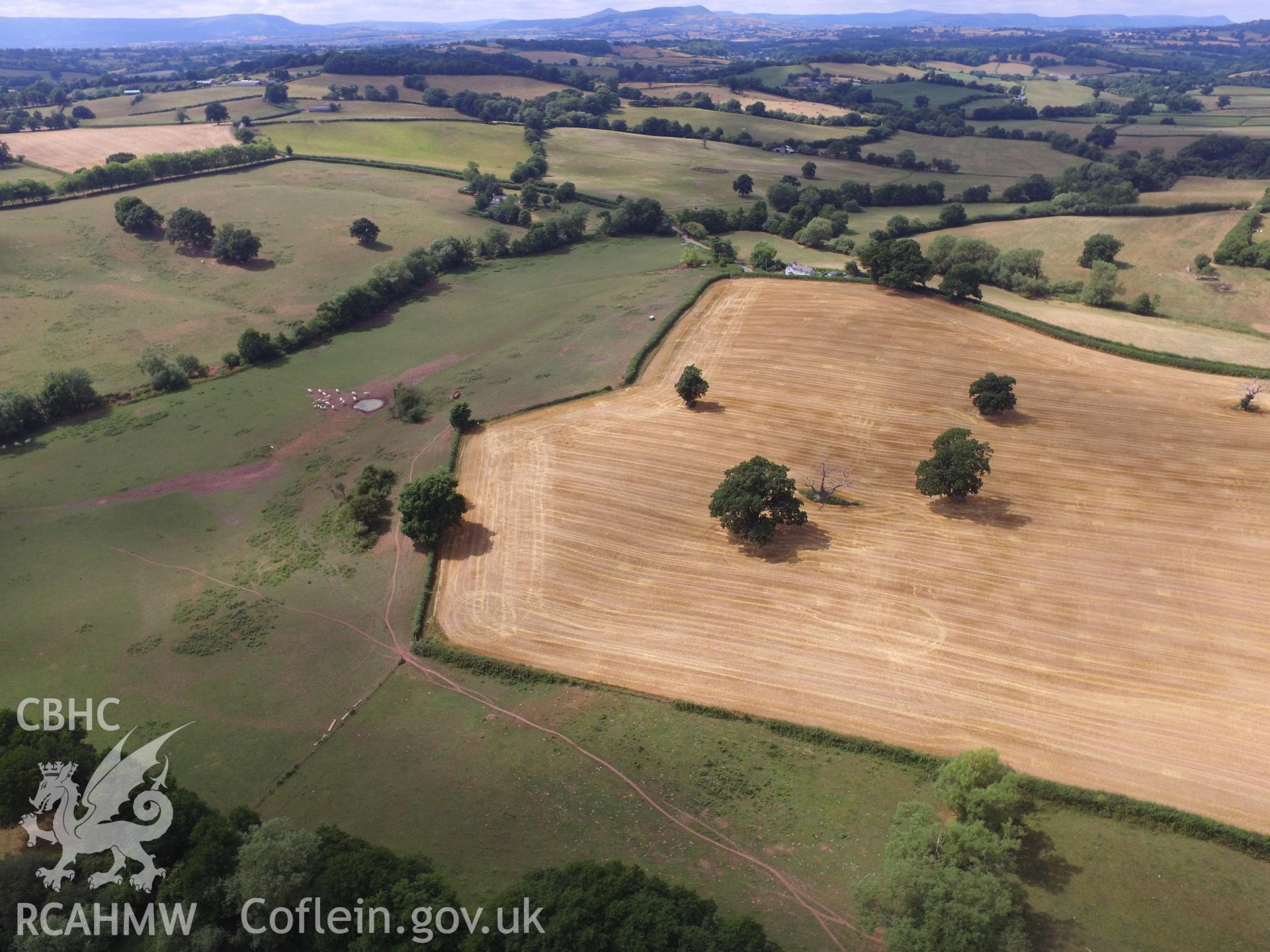 Site of the Cistercian Grace Dieu Abbey, near Monmouth. Colour photograph taken by Paul R. Davis on 22nd July 2018.